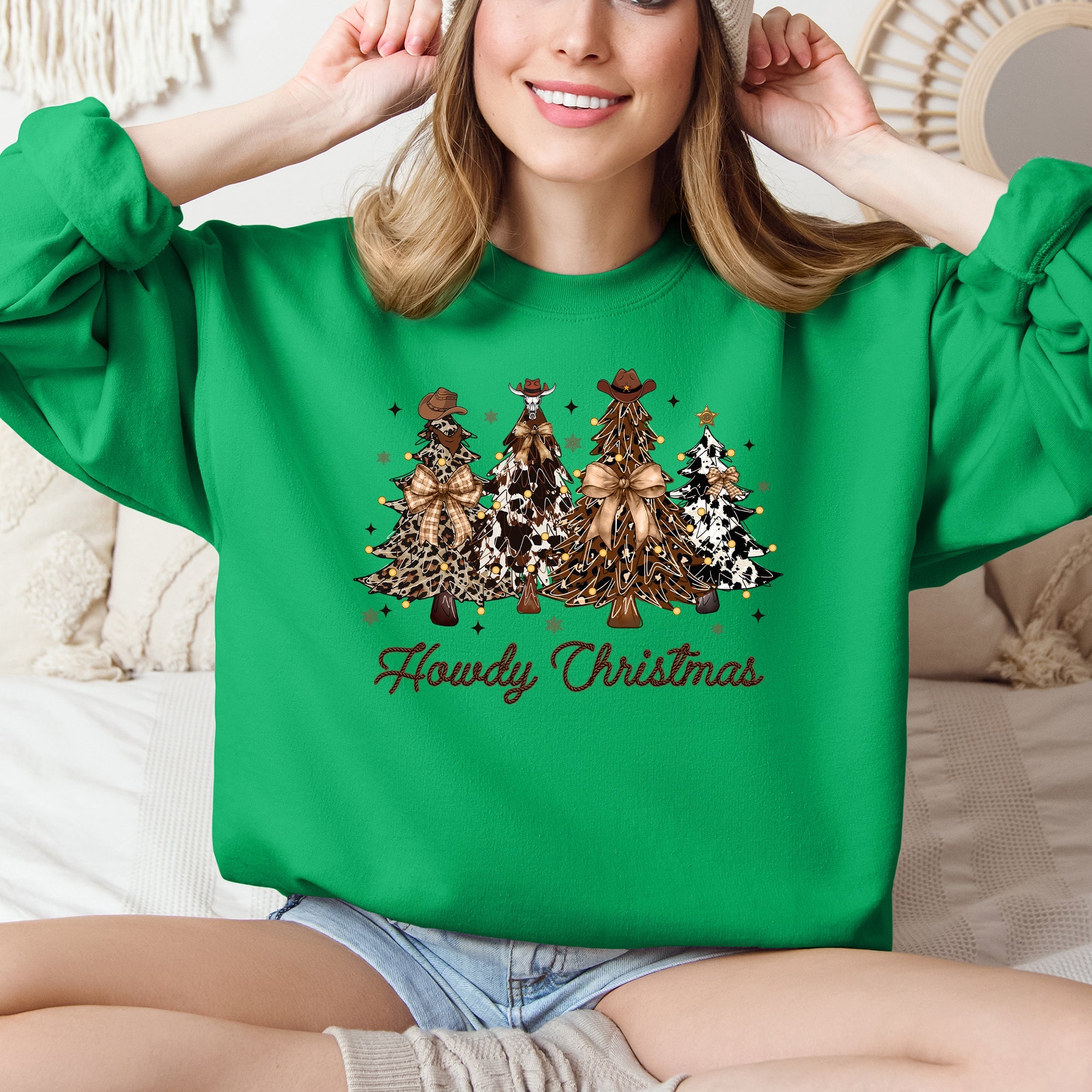 Howdy Christmas — Western Santa Holiday Sweatshirt