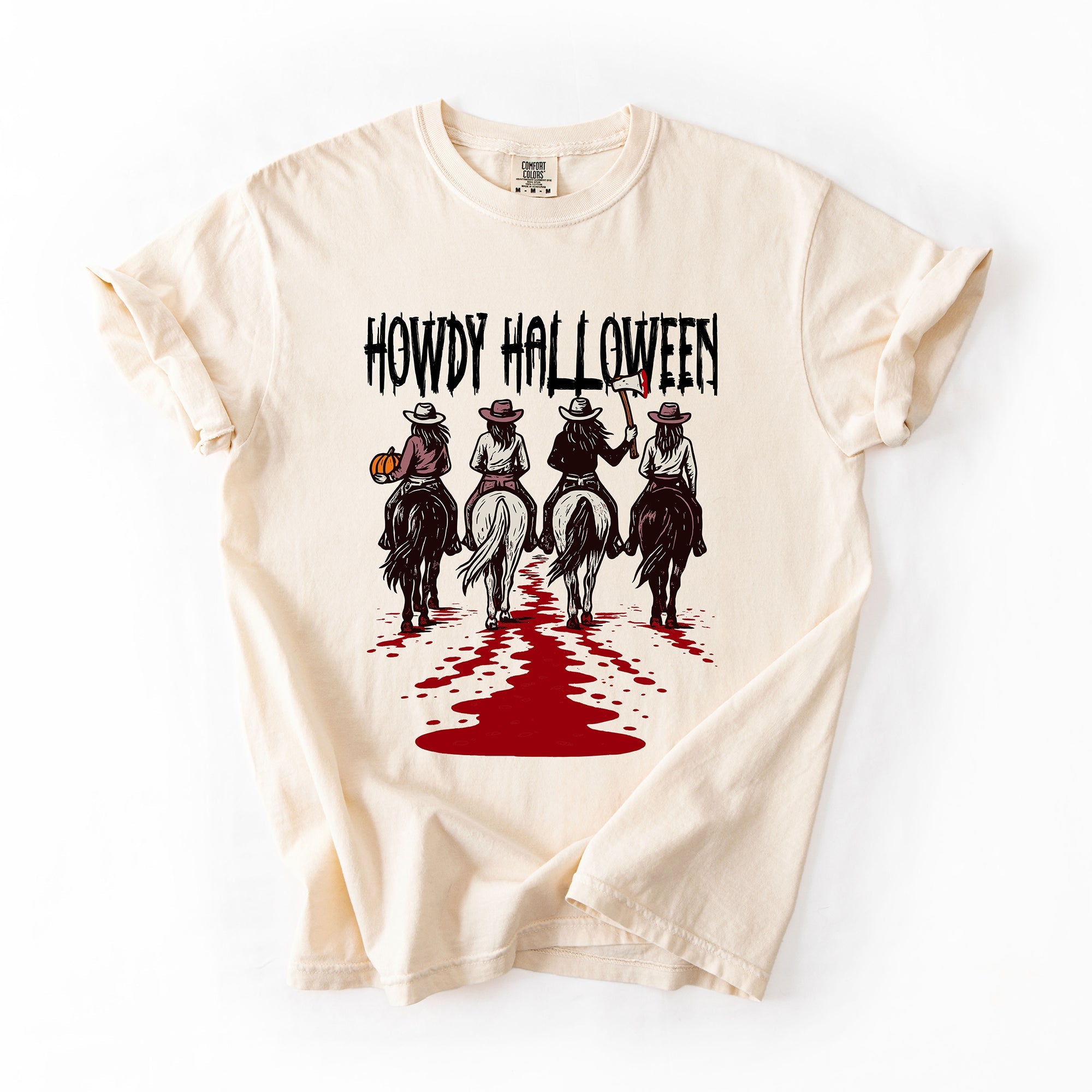 Howdy Halloween, Cowgirls, Western, Spooky Limited Edition Collection Comfort Colors Tee