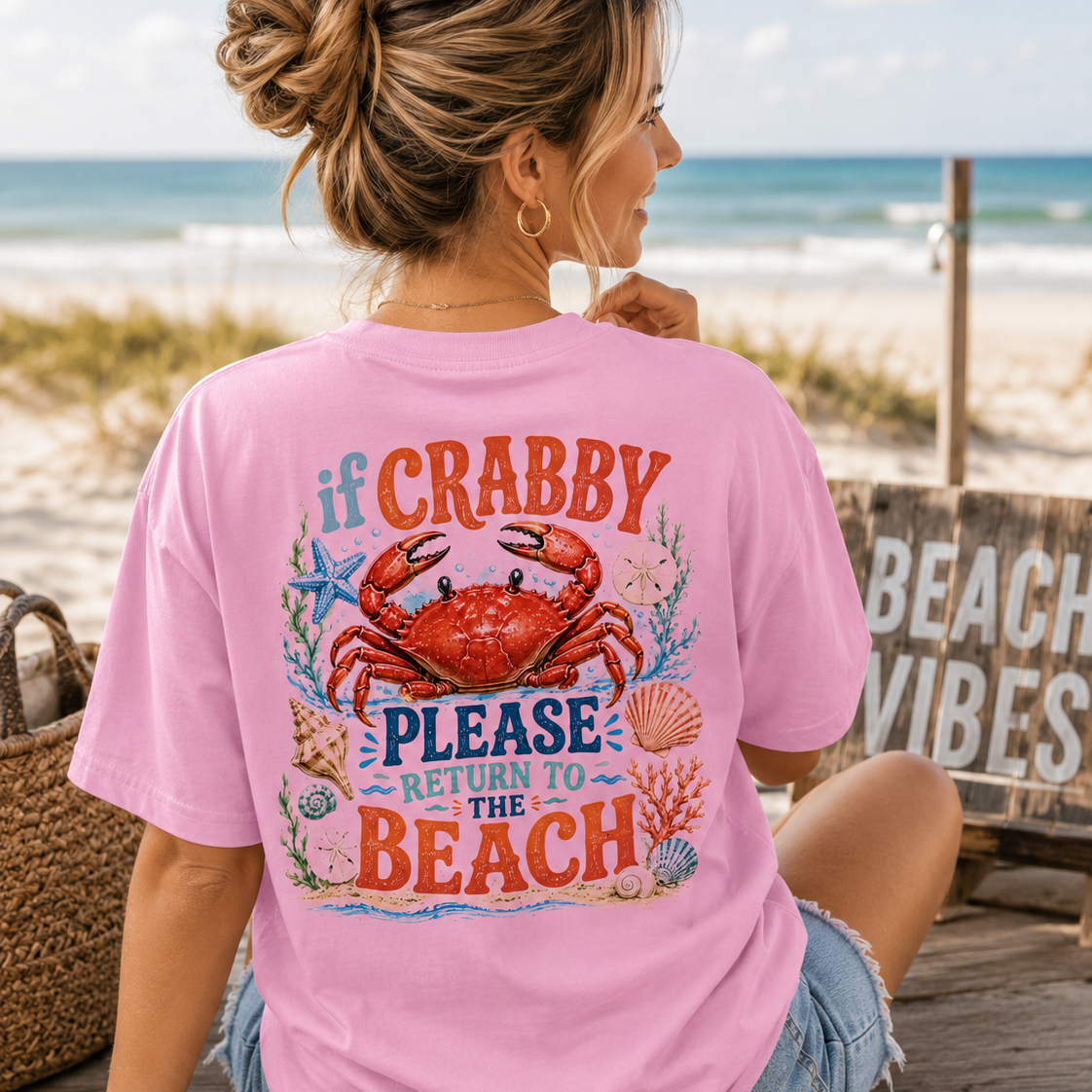 If Crabby Please Return To The Beach T-Shirt