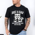 Just A Dad Who Always Came Back With The Milk Raccoon Retro Vintage Classic Graphic Tee