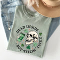 Dead Inside But Feeling Lucky Skeleton St Patrick's Day Coffee Comfort Colors Tee