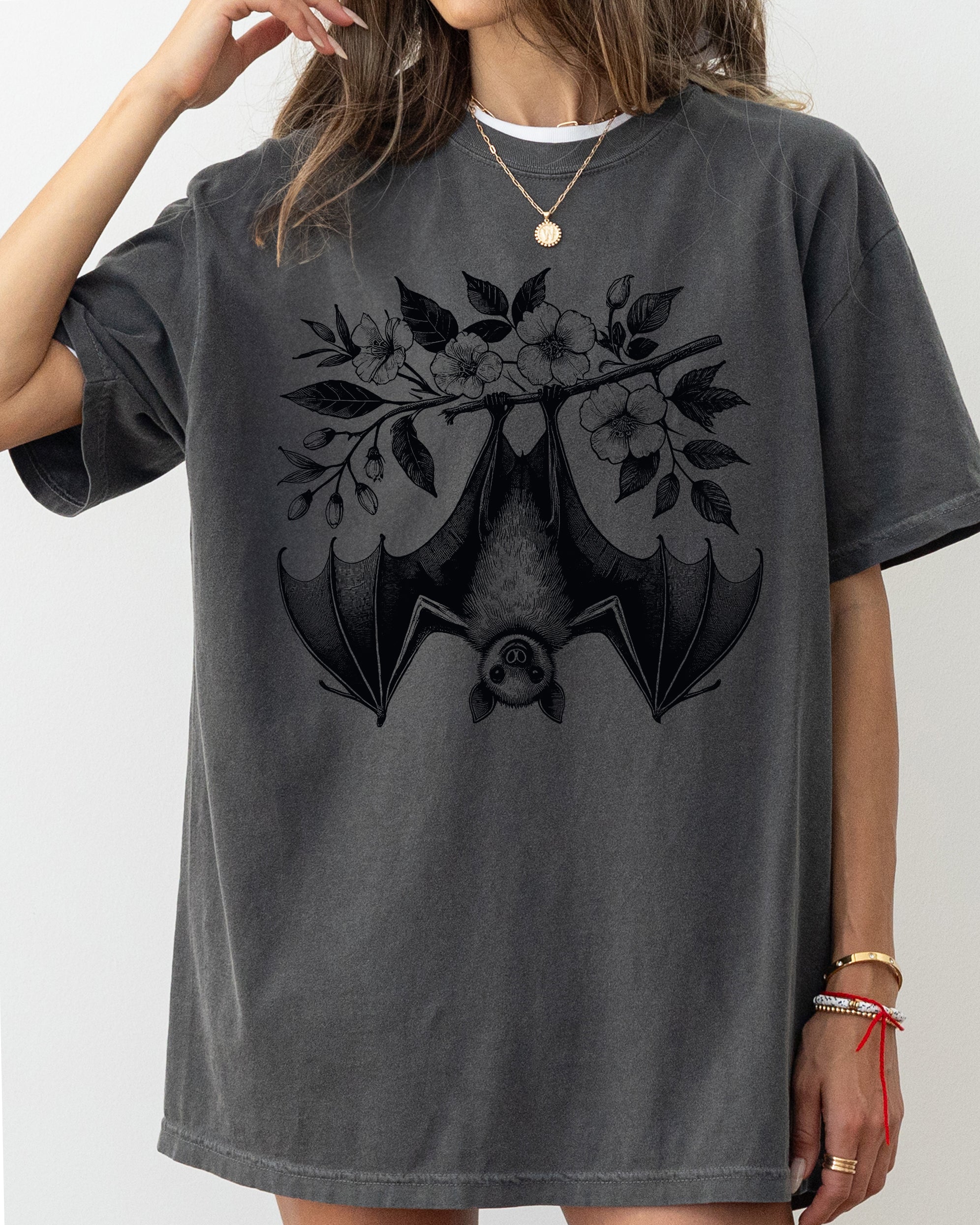 Hanging Bat Ghost Western Witch Halloween Meme Costume Vintage Spooky Comfort Colors Tee