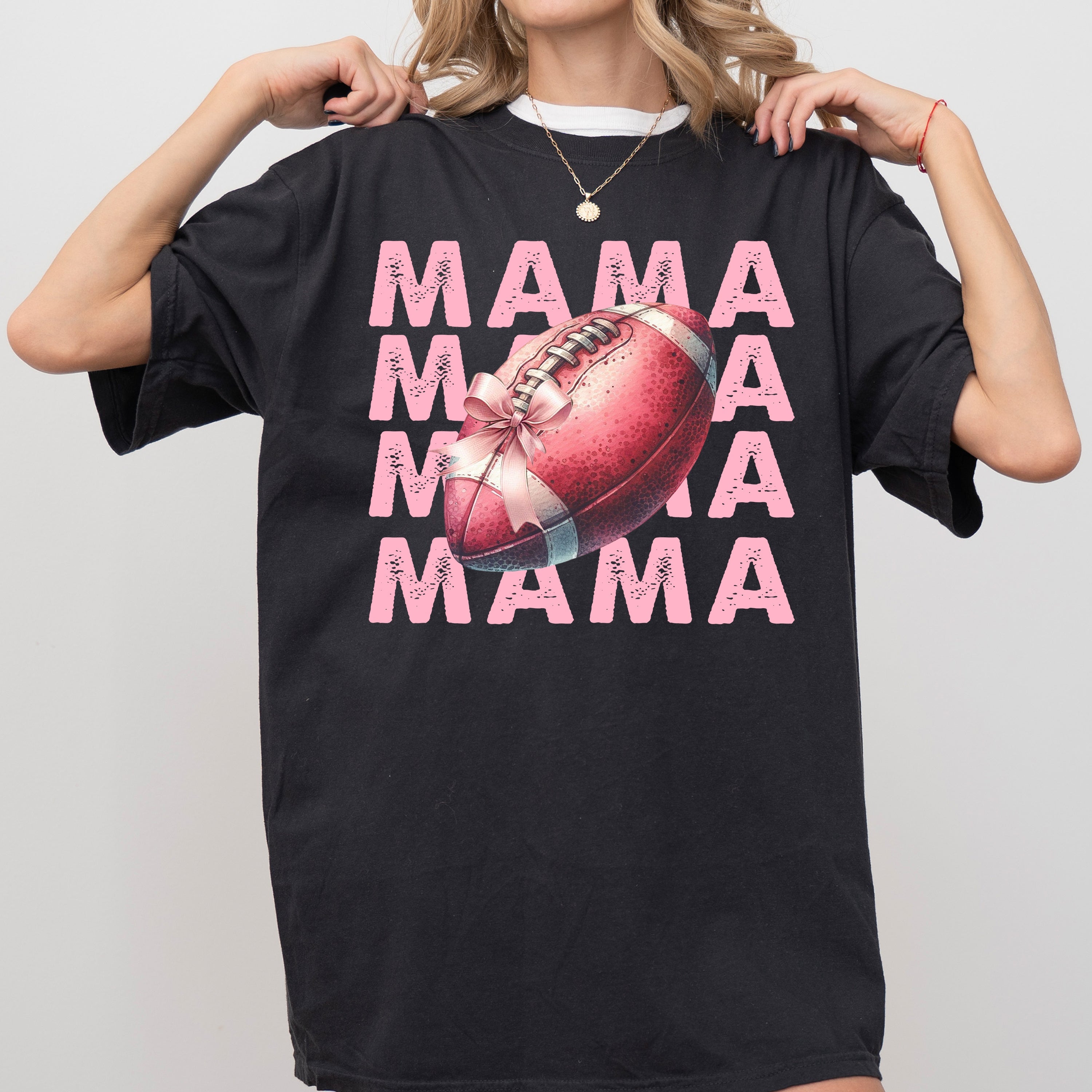 Mama Football Vintage Ghost Western Witch Aesthetic Meme Halloween Costume Comfort Colors Tee