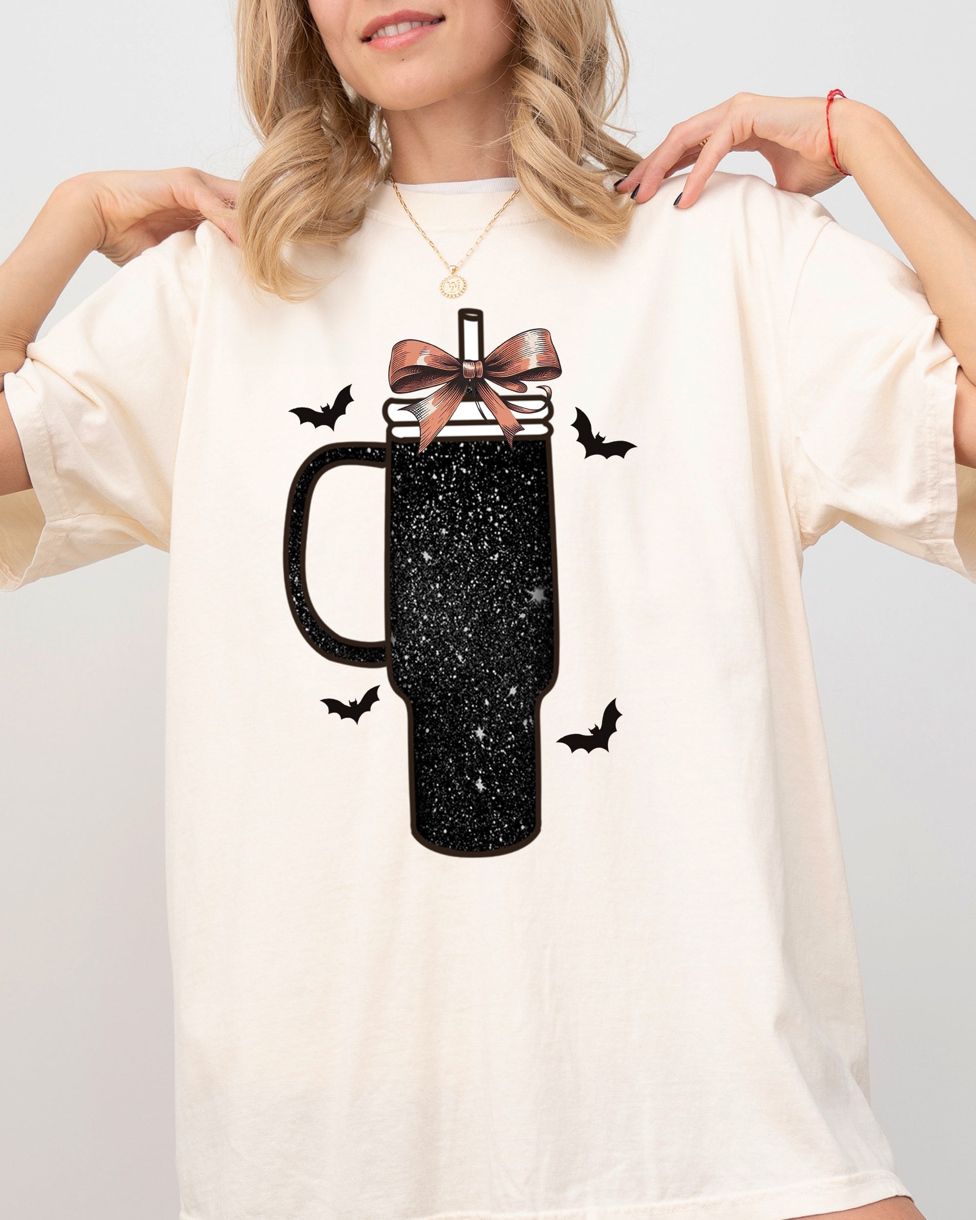 Tumbler Coffee Lover Vintage Western Witch Halloween Meme Costume Comfort Colors Tee