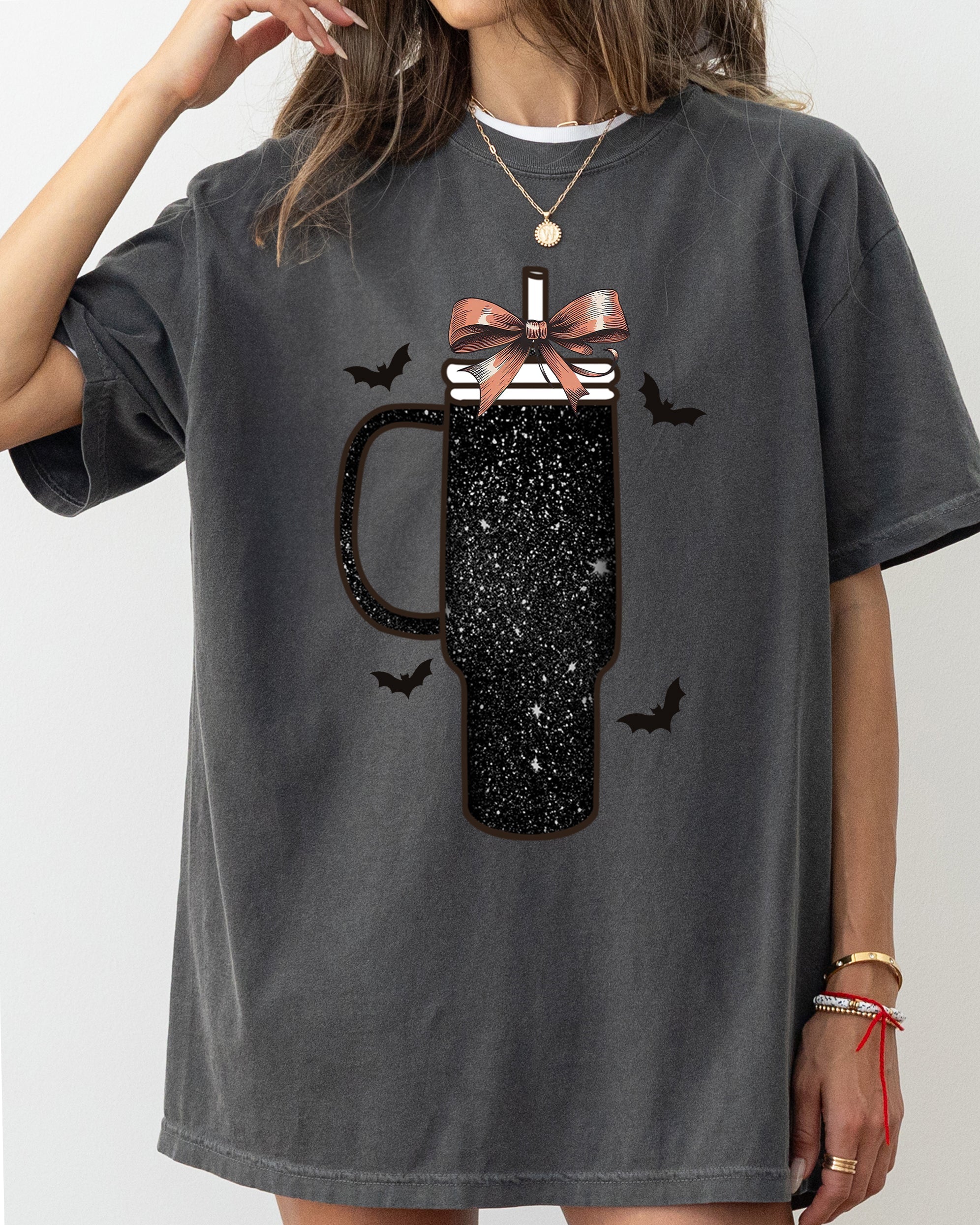 Tumbler Coffee Lover Vintage Western Witch Halloween Meme Costume Comfort Colors Tee