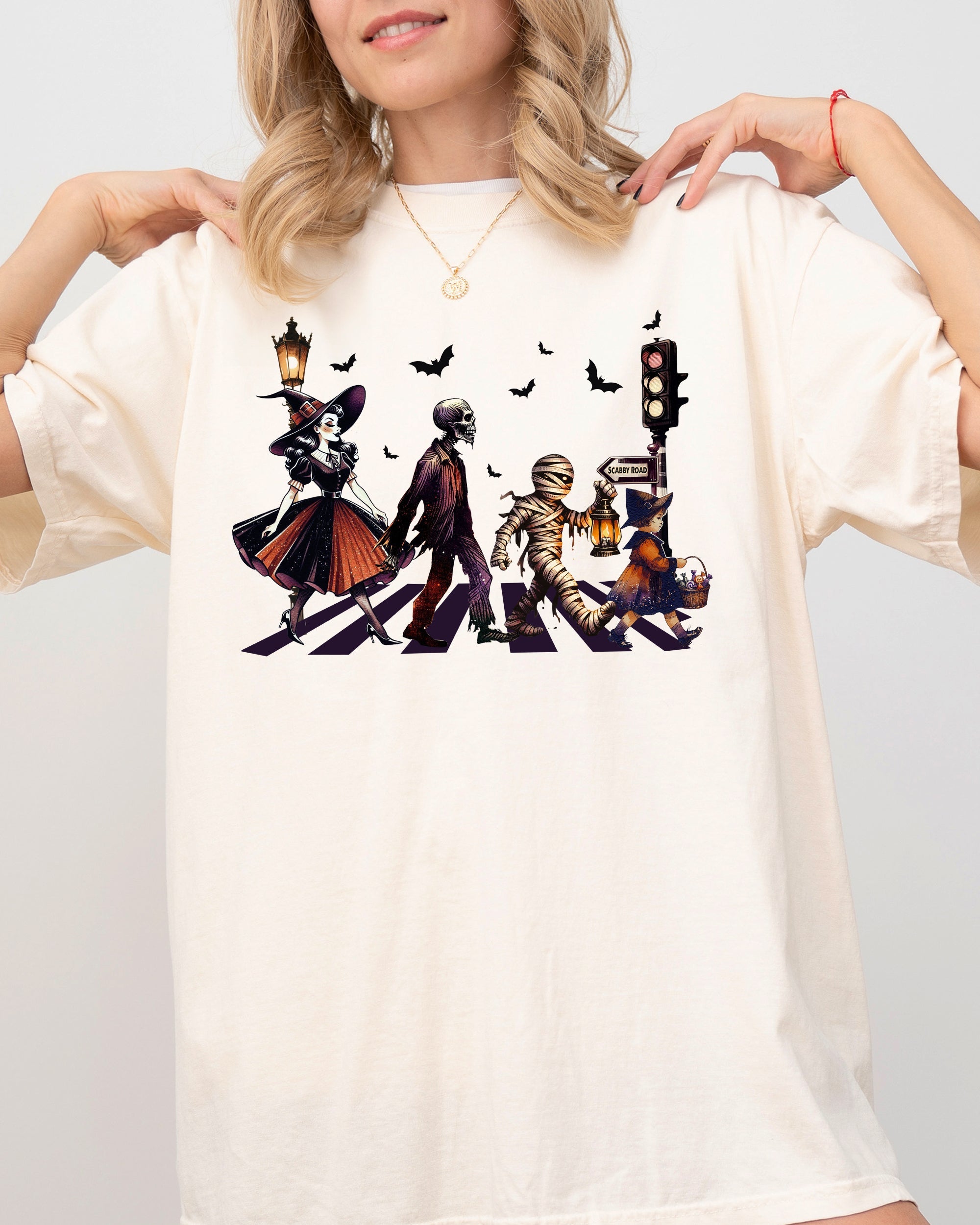 Burton Road Ghost Vintage Western Witch Meme Halloween Costume Comfort Colors Tee