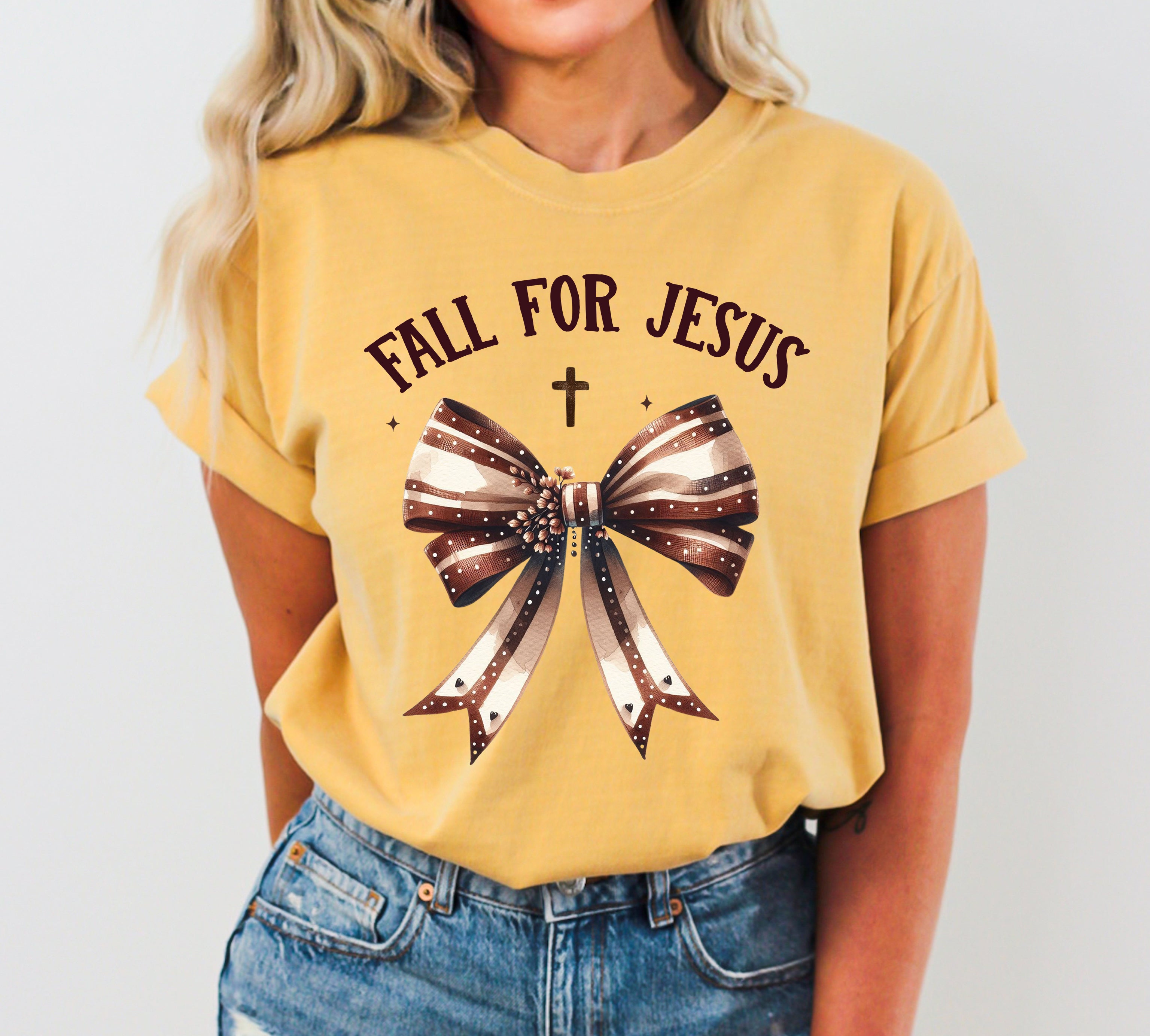Fall For Jesus Skeleton Ghost Vintage Western Witch Costume Halloween Comfort Colors Tee