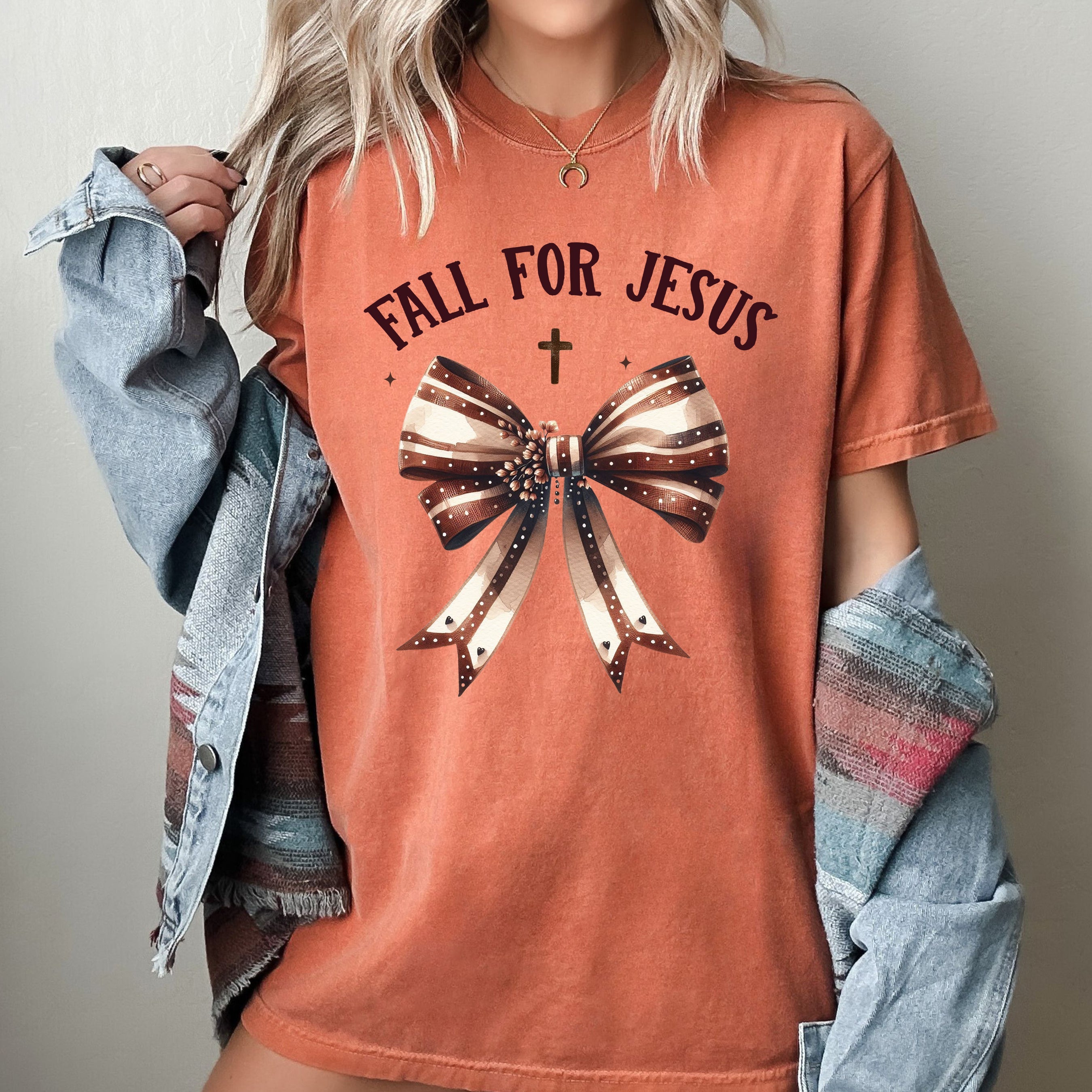 Fall For Jesus Skeleton Ghost Vintage Western Witch Costume Halloween Comfort Colors Tee