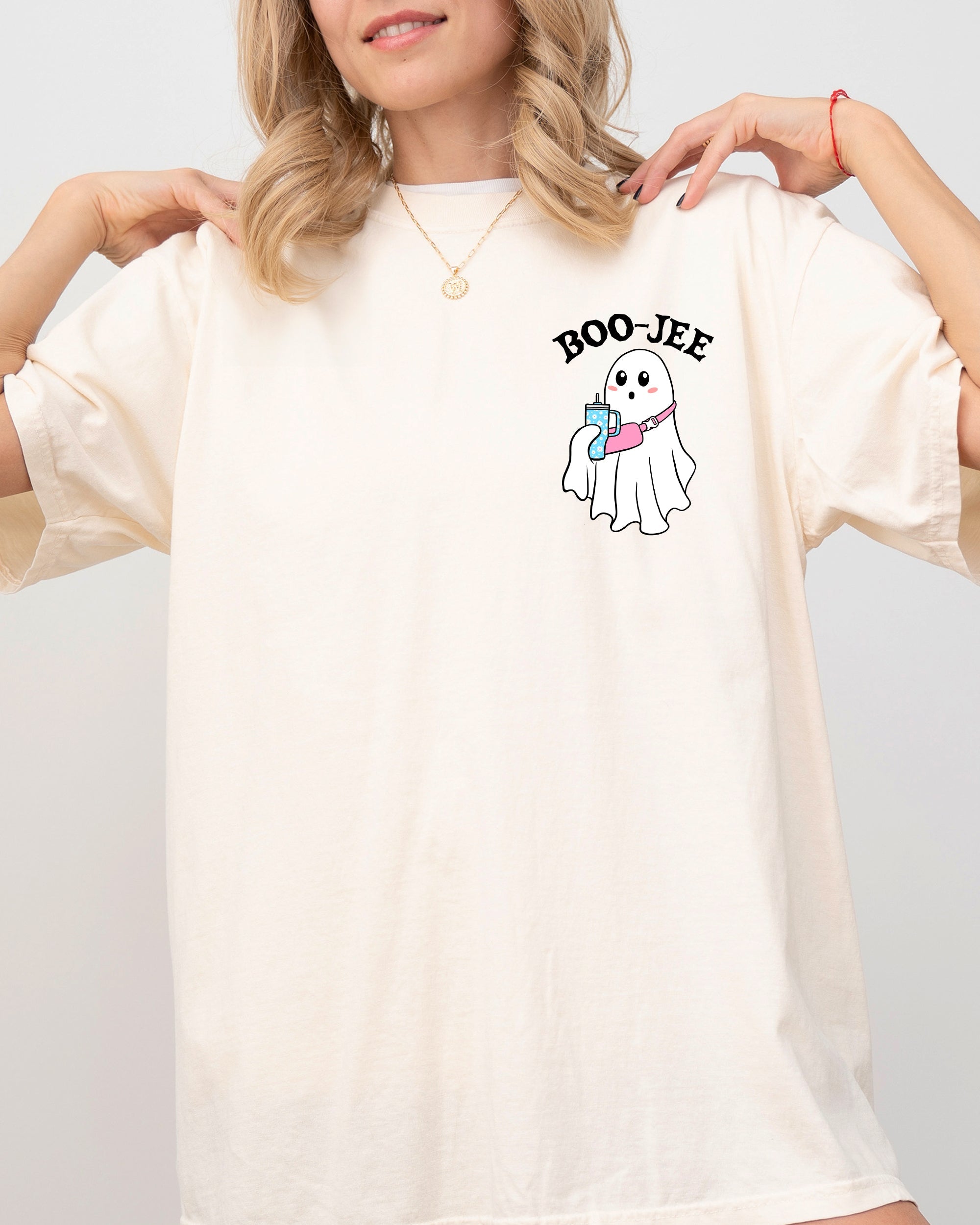 Boojee Ghost Vintage Pocket Western Witch Aesthetic Meme Halloween Costume Comfort Colors Tee