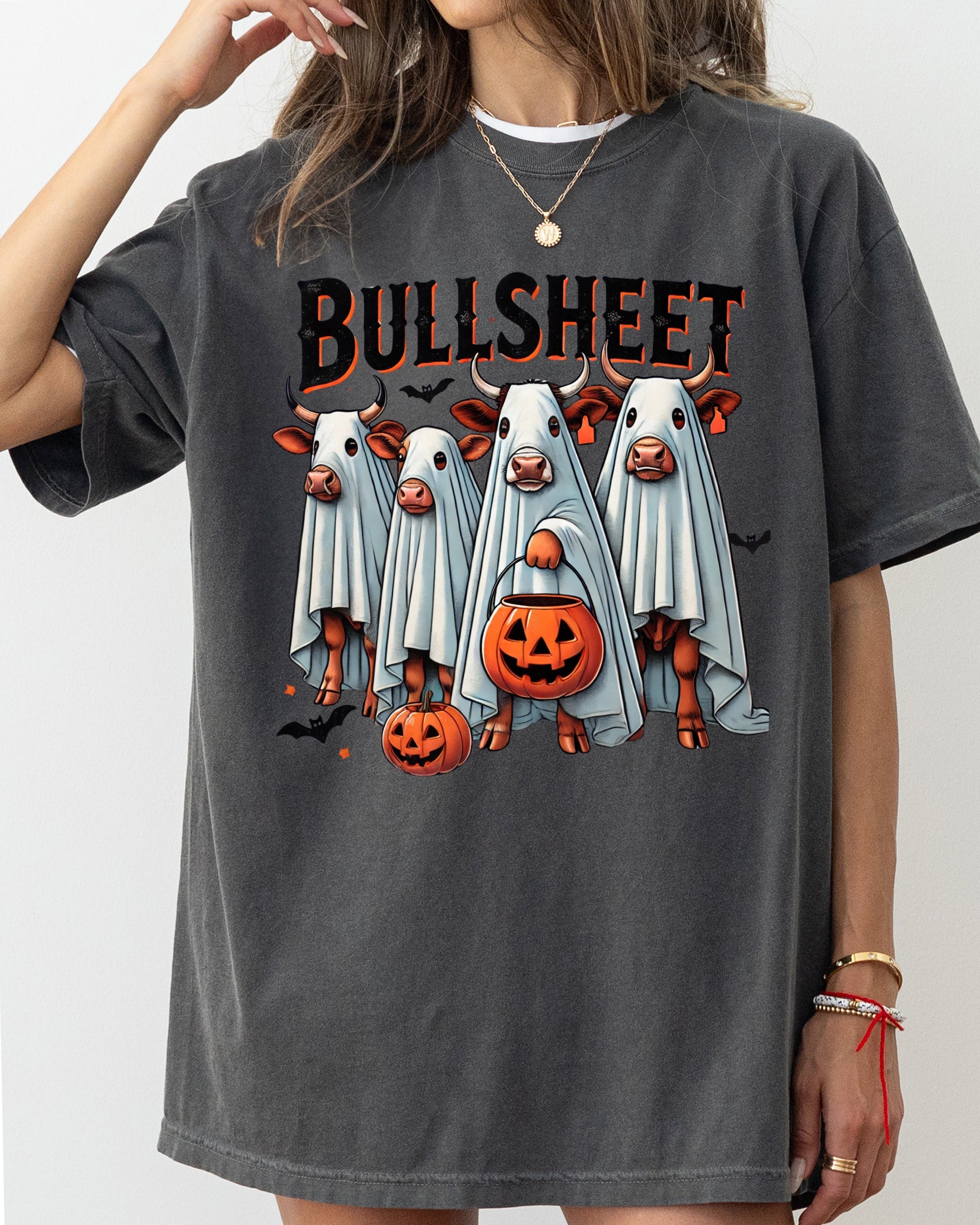 Bull Sheet Cow Farm Vintage Western Witch Meme Halloween Costume Comfort Colors Tee