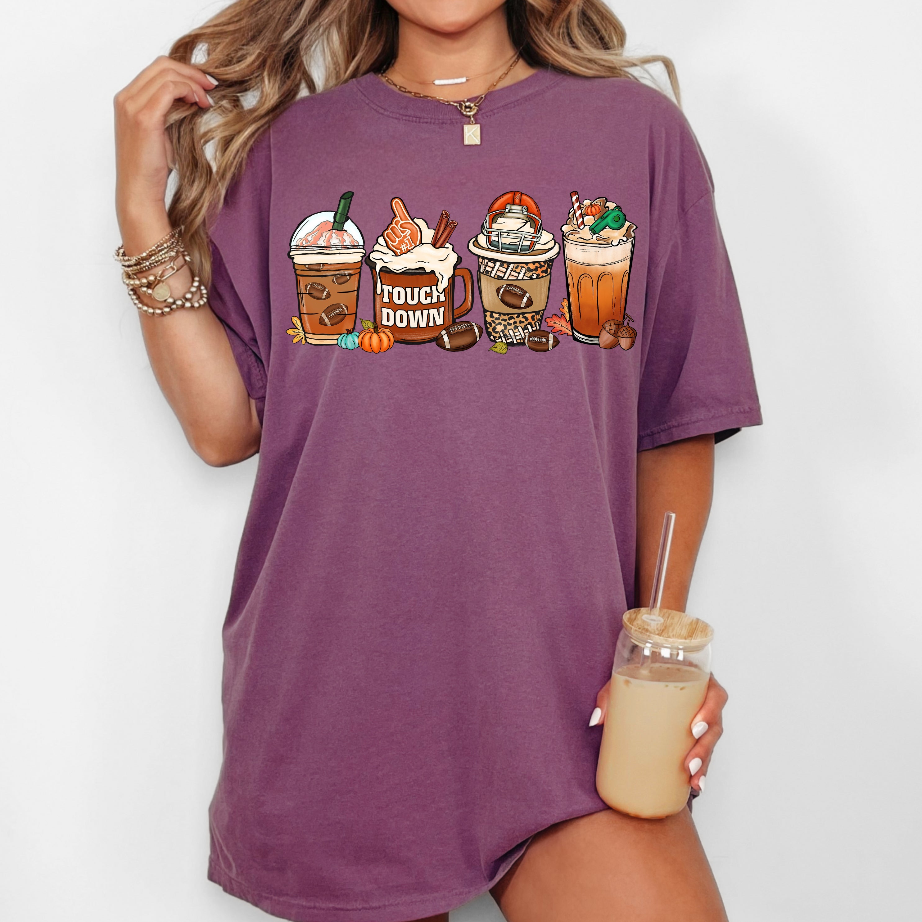 Touchdown Coffee Vintage Western Witch Aesthetic Meme Halloween Costume Comfort Colors Tee