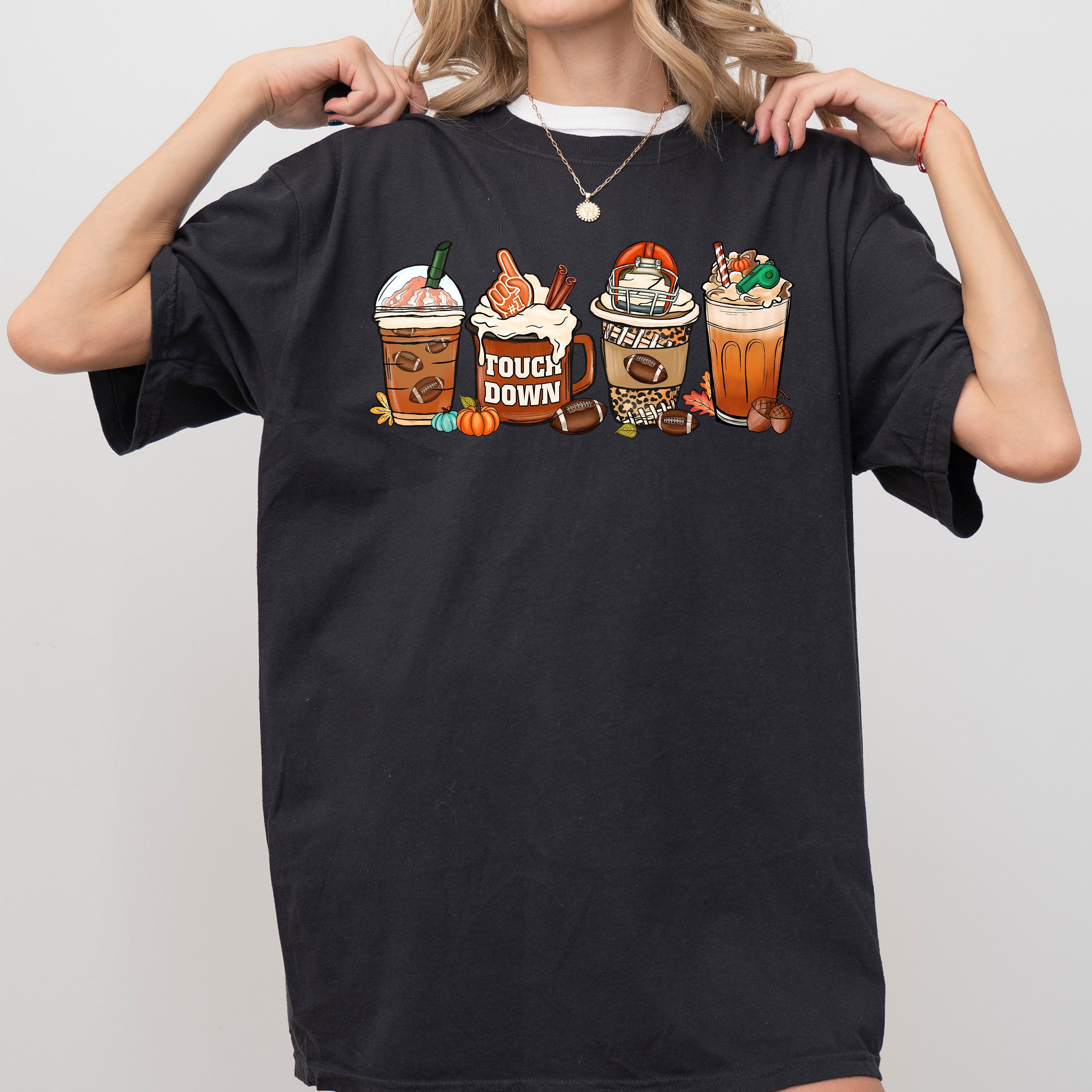 Touchdown Coffee Vintage Western Witch Aesthetic Meme Halloween Costume Comfort Colors Tee