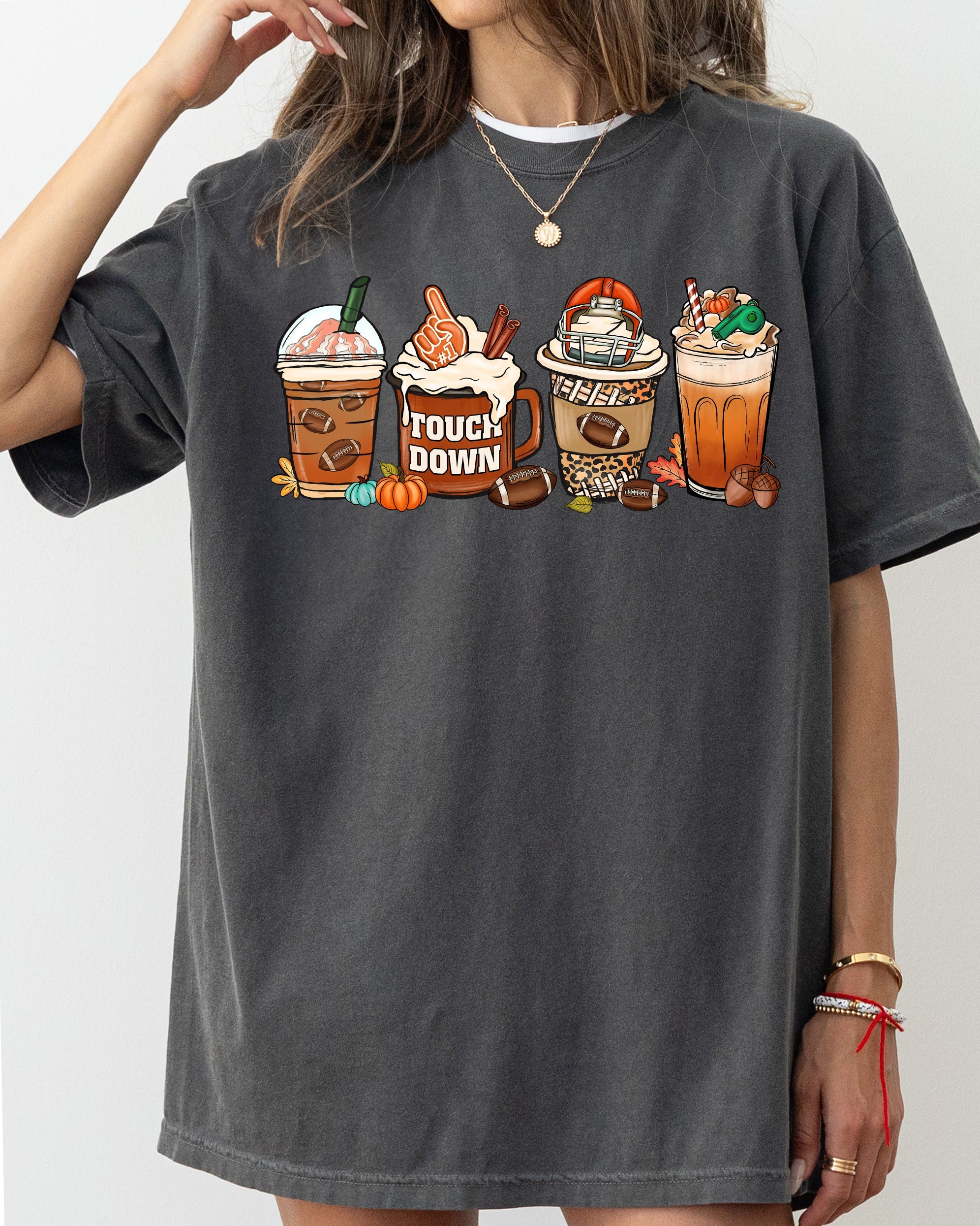 Touchdown Coffee Vintage Western Witch Aesthetic Meme Halloween Costume Comfort Colors Tee