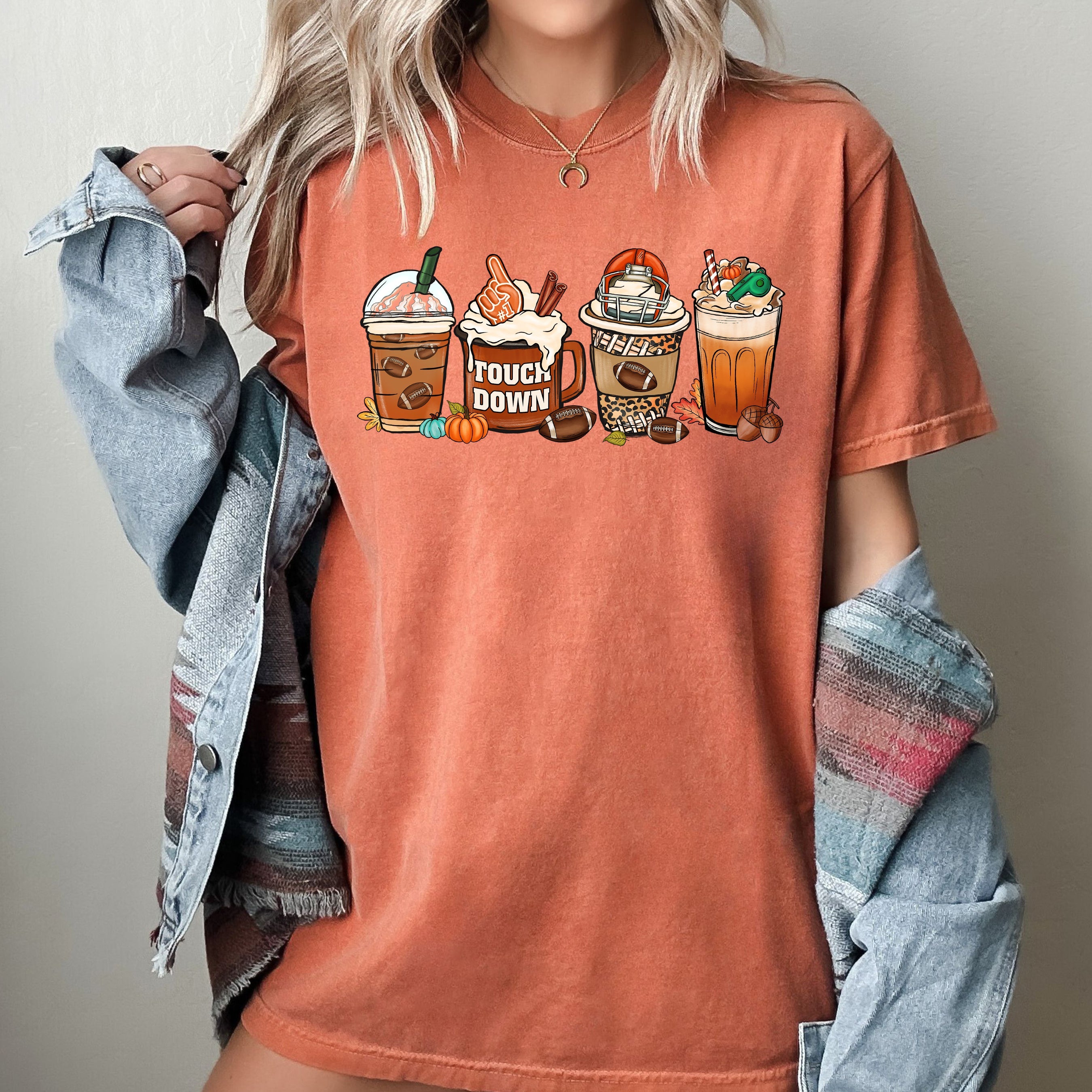 Touchdown Coffee Vintage Western Witch Aesthetic Meme Halloween Costume Comfort Colors Tee