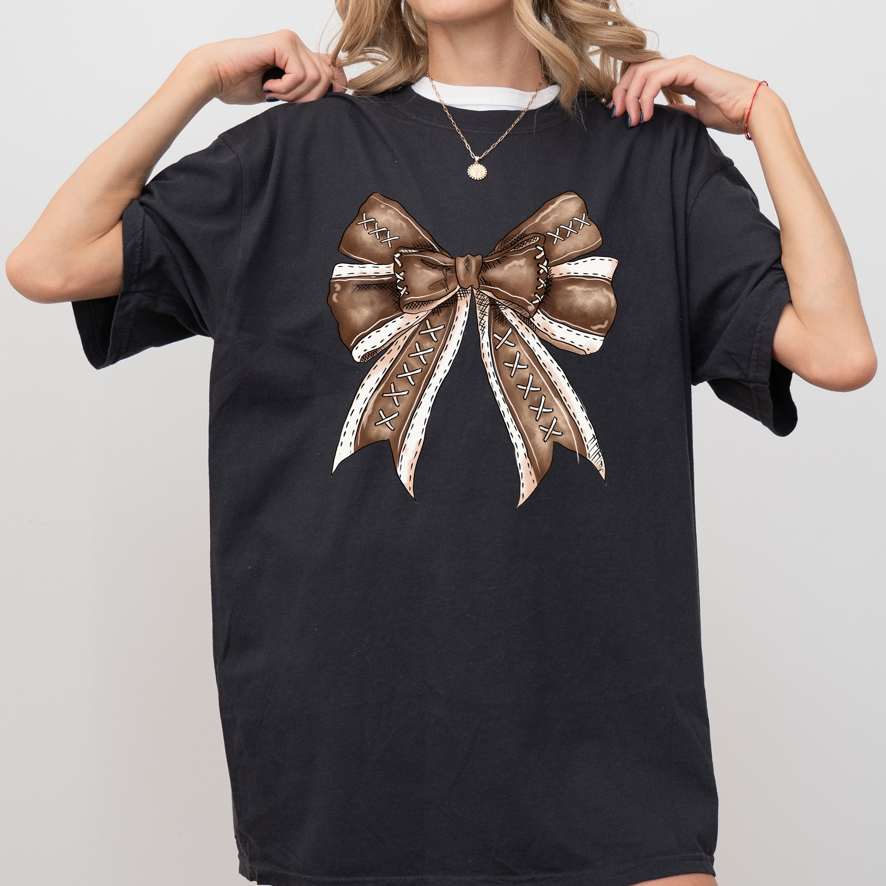Vintage Bow Ribbon Western Witch Aesthetic Meme Halloween Costume Comfort Colors Tee