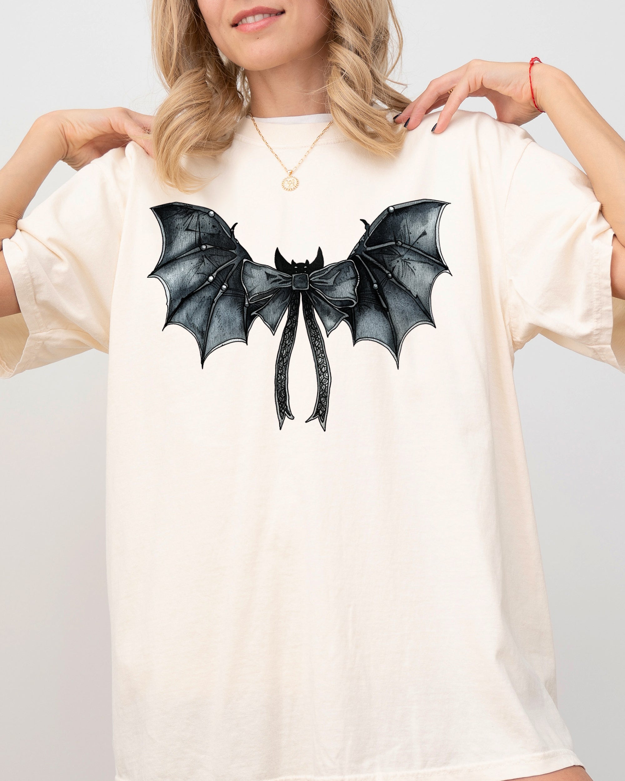 Bat Wings Vintage Western Witch Aesthetic Meme Halloween Costume Comfort Colors Tee