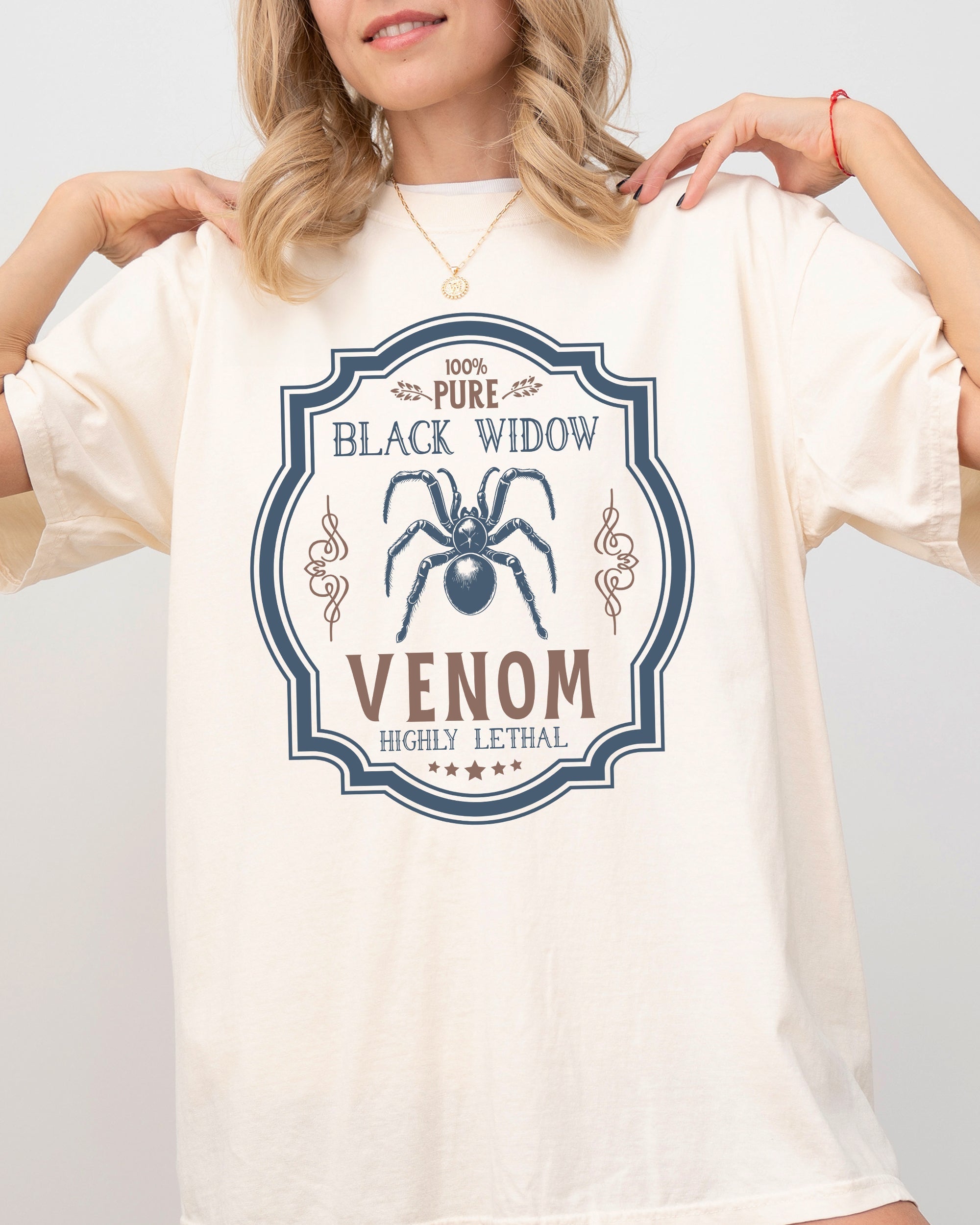 Black Widow Vintage Western Witch Halloween Meme Costume Graphic Print Comfort Colors Tee