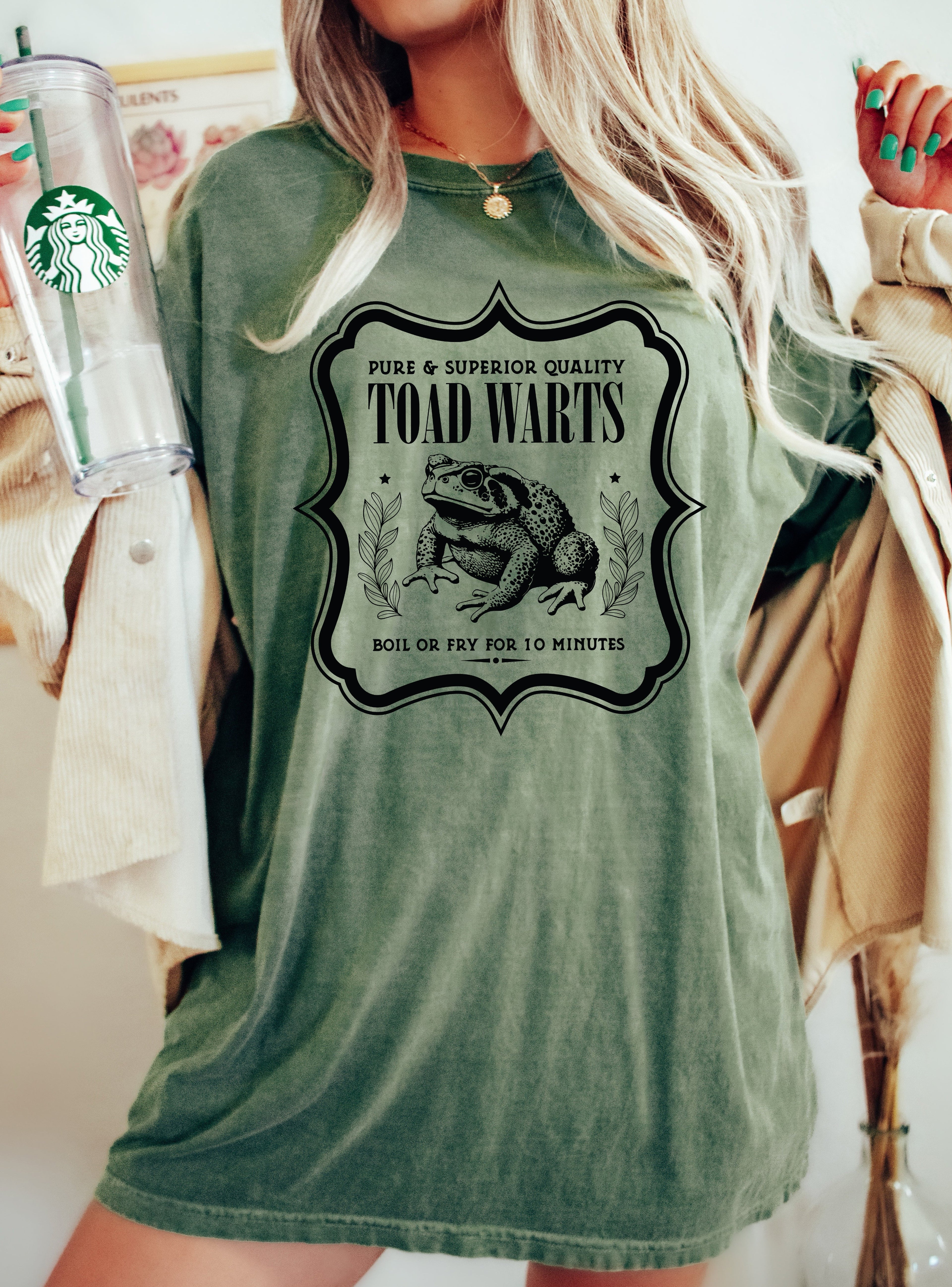 Toad Vintage Western Witch Aesthetic Meme Halloween Costume Edition Comfort Colors Tee