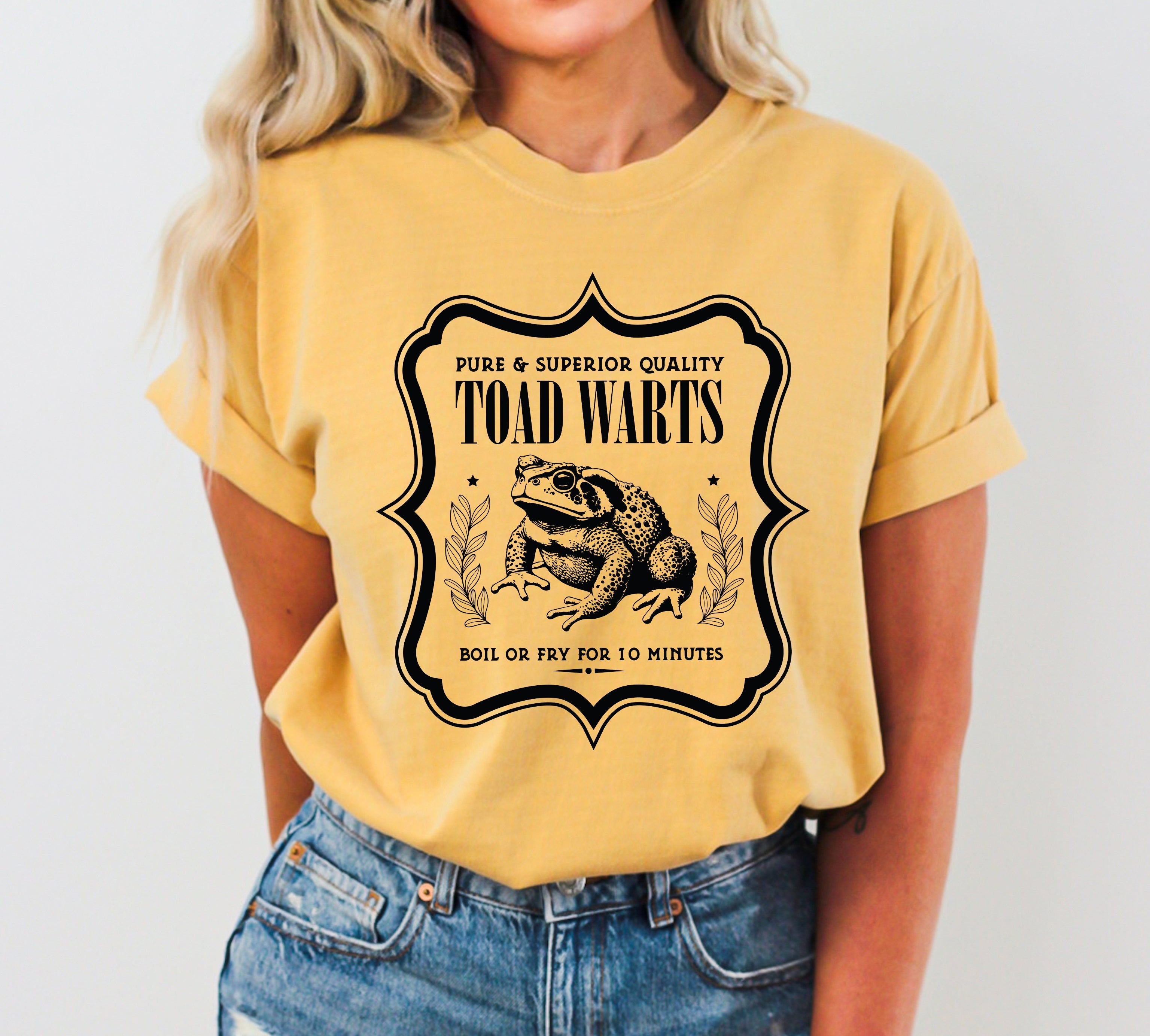 Toad Vintage Western Witch Aesthetic Meme Halloween Costume Edition Comfort Colors Tee
