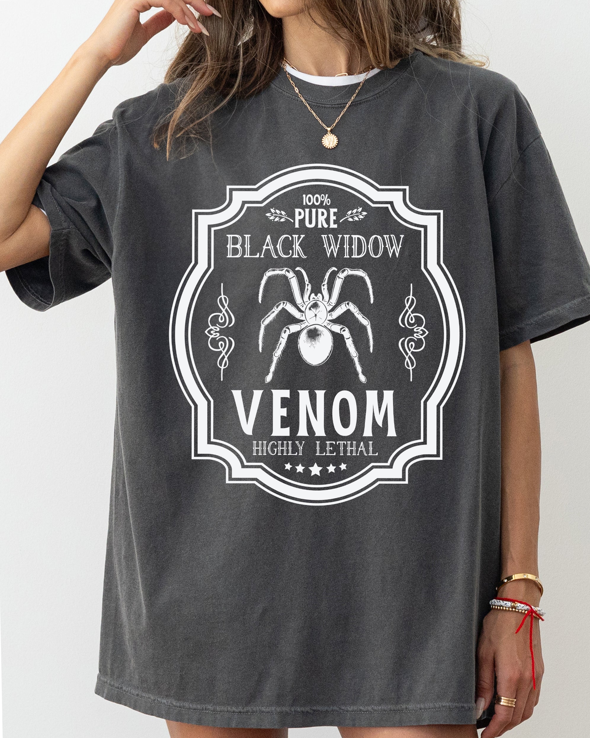 Black Widow Vintage Western Witch Halloween Meme Costume Graphic Print Comfort Colors Tee