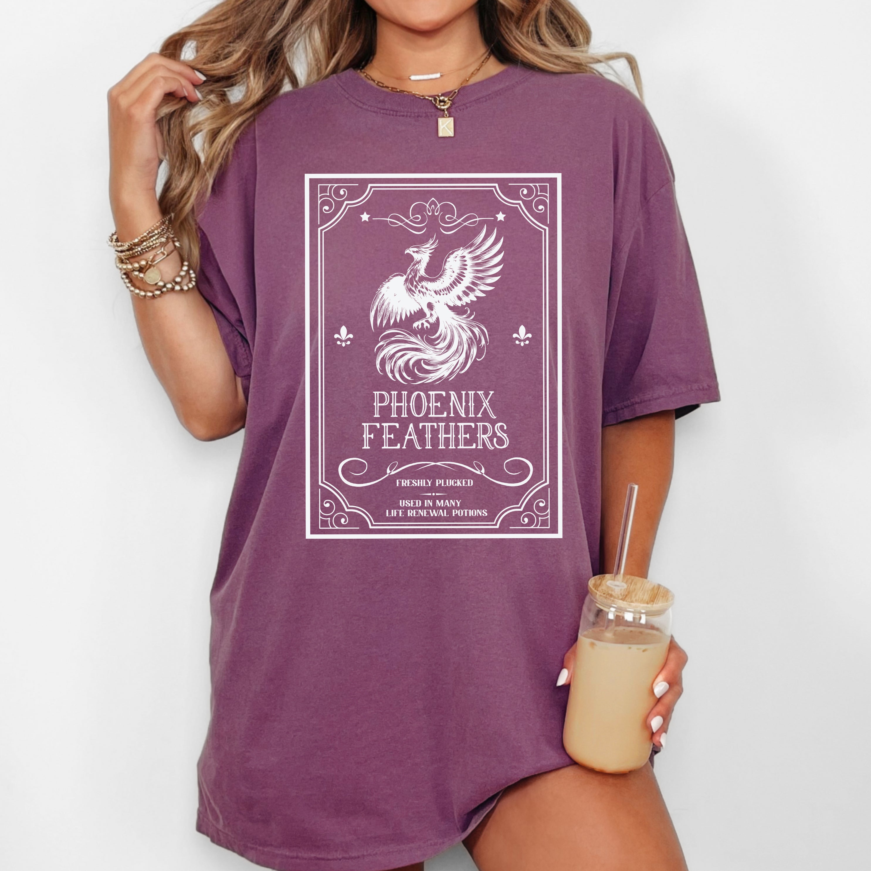 Phoenix Feathers Vintage Western Witch Halloween Costume Artwork Comfort Colors Tee