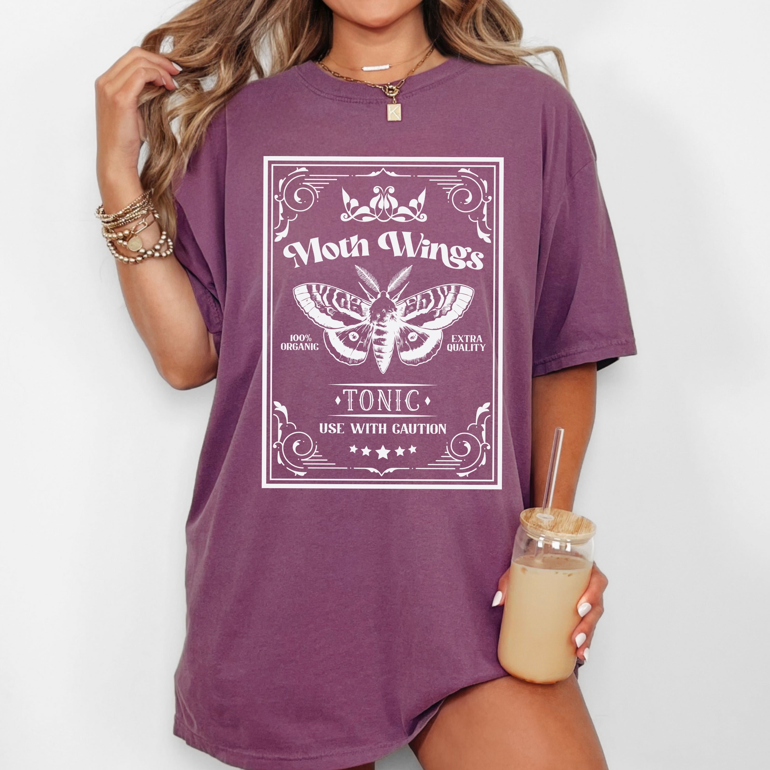 Moth Wings Vintage Western Witch Aesthetic Meme Halloween Costume Comfort Colors Tee