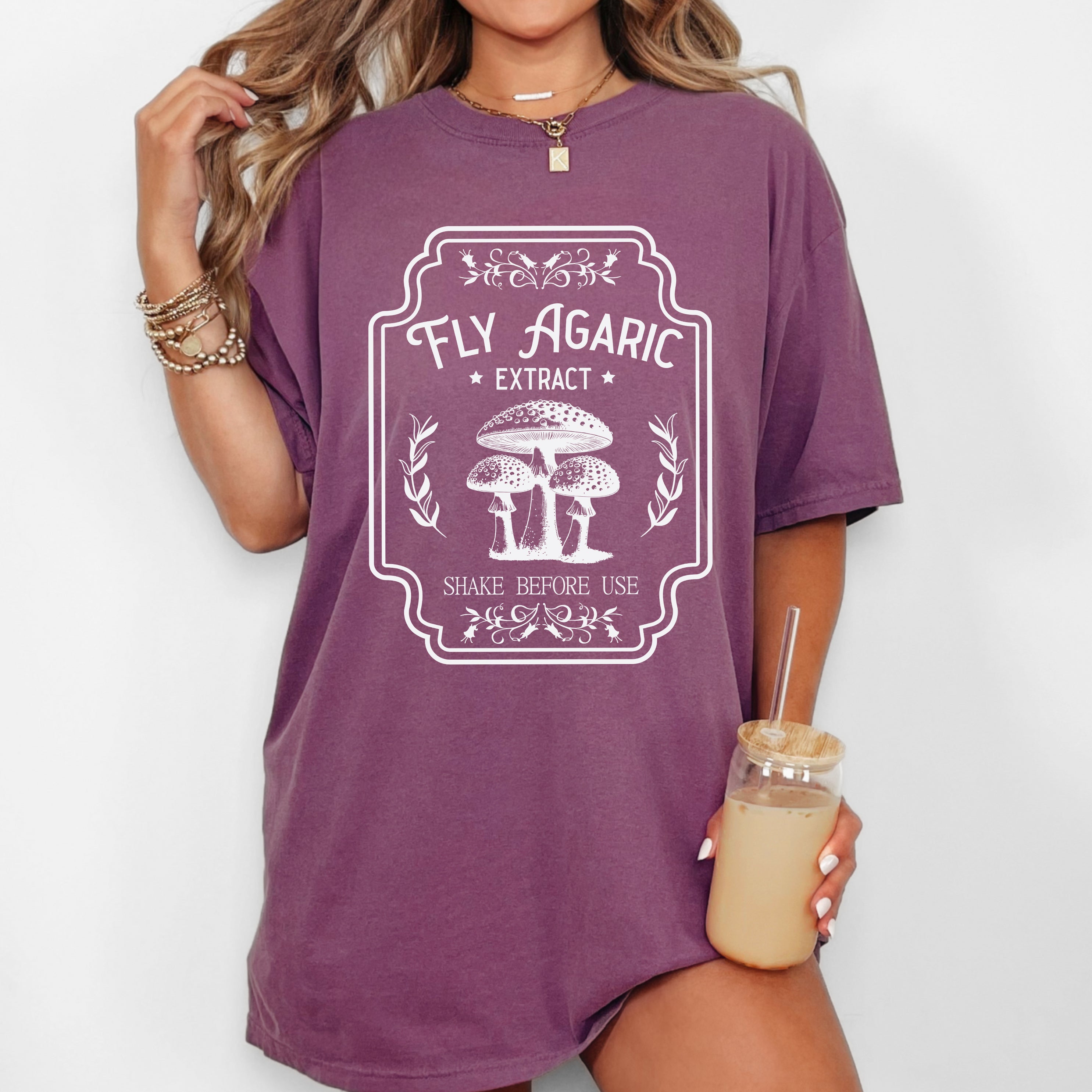 Fly Agaric Vintage Mushroom Western Witch Halloween Meme Costume Comfort Colors Tee