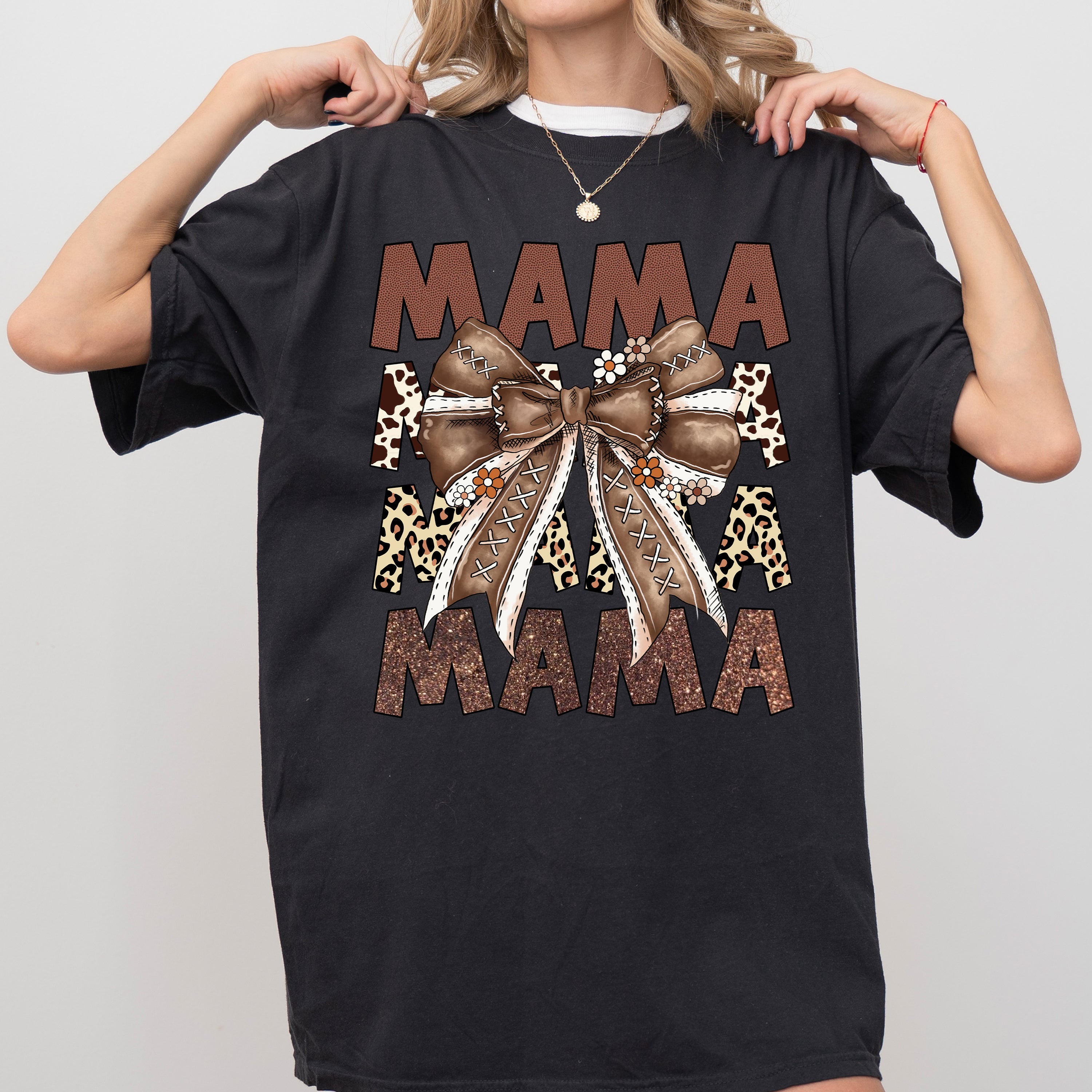 Mama Football Vintage Western Witch Meme Halloween Costume Collection Comfort Colors Tee