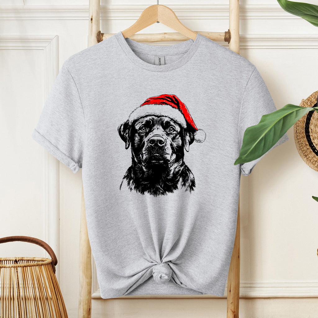 Rottweiler Santa Christmas Dog Lover Pet Holiday Themed Cozy Graphic Design Comfort Colors Tee