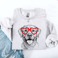 Valentine's Labrador Retriever Pet Lover Limited Edition Heartbeat Portrait Graphic Sweatshirt