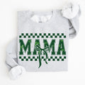 Checkered Mama Vintage St Paddy's Day Bow Clover Shamrock Lucky Irish Lucky Charm Sweatshirt