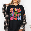 Fourth Grade Boho Floral Teacher Back To School Appreciation Seasonal Comfort Colors Tee