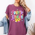 Fourth Grade Teacher Neon Bow First Day Of School Teacher Appreciation Comfort Colors Tee