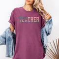 Teacher USA Flag Retro Classroom Pride Teacher Appreciation Edition Comfort Colors Tee
