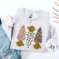 Leopard Print Carrots Easter Bunny Jesus Rabbit Holiday Themed Graphic Sweatshirt