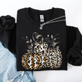 Leopard Print Pumpkins For Halloween And Autumn Festive Fashion Season Sweatshirt