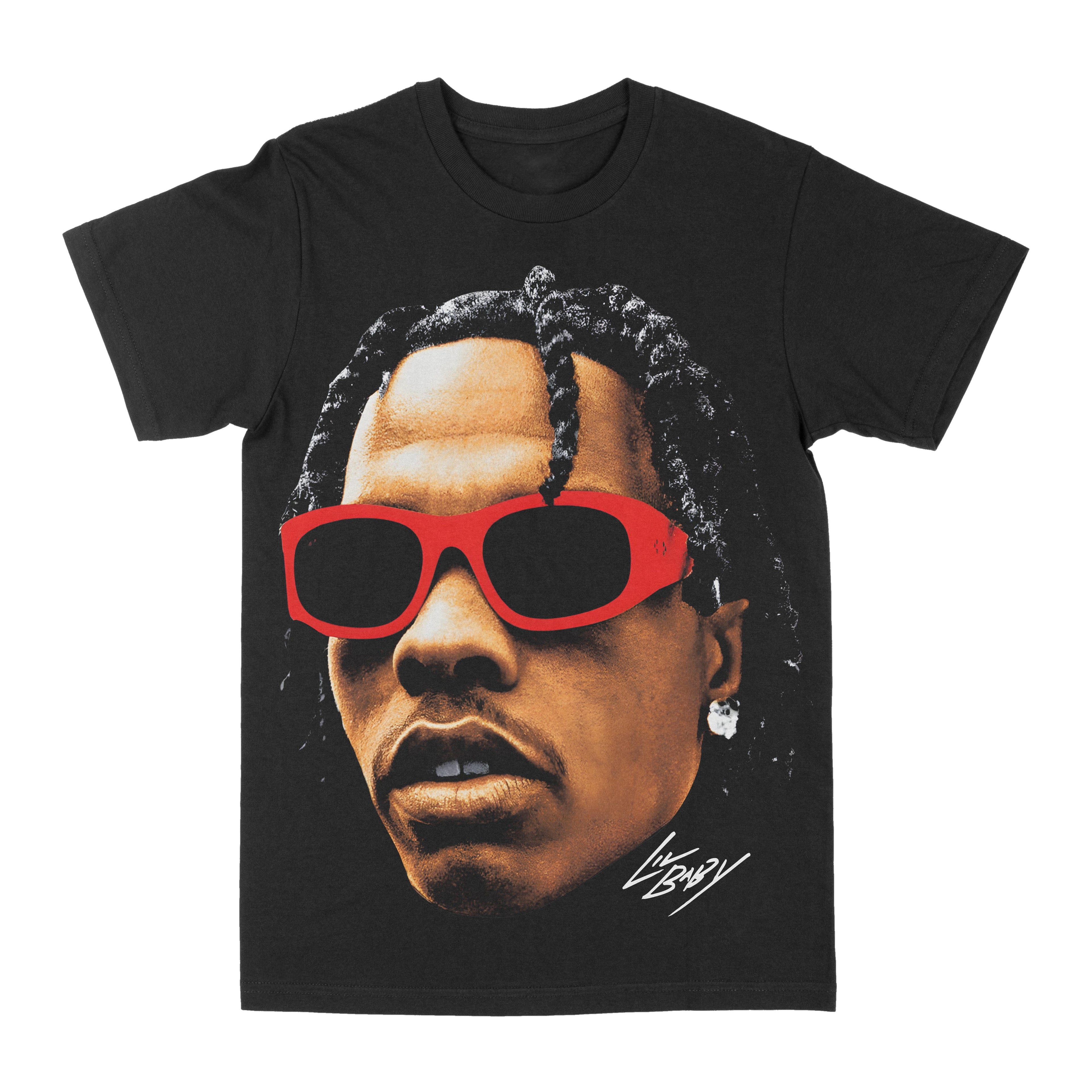 Lil Baby "Big Face Red Shades" Graphic Tee