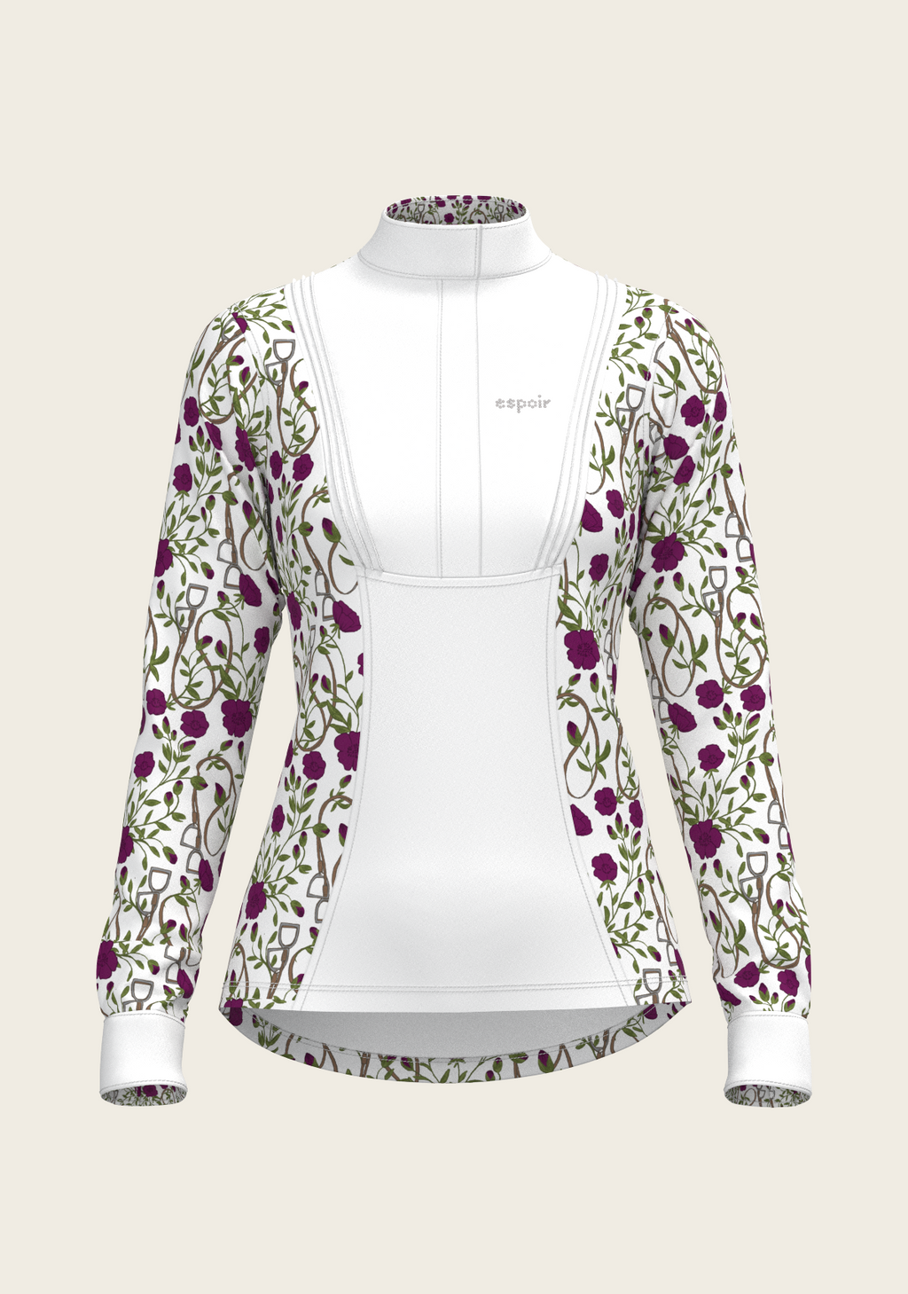 Berry Short Pleated Long Sleeve Show Shirt