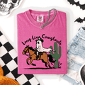 Long Live Cowghouls, Cowgirls Western Halloween Cute Celebration Comfort Colors Tee