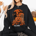 Long Live Halloween Retro Classic Vintage Graphic Cozy Fleece Limited Edition Sweatshirt