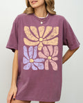 Lovely Gorgeous Abstract Flowers Boho Floral Design Summer Vibes Comfort Colors Tee