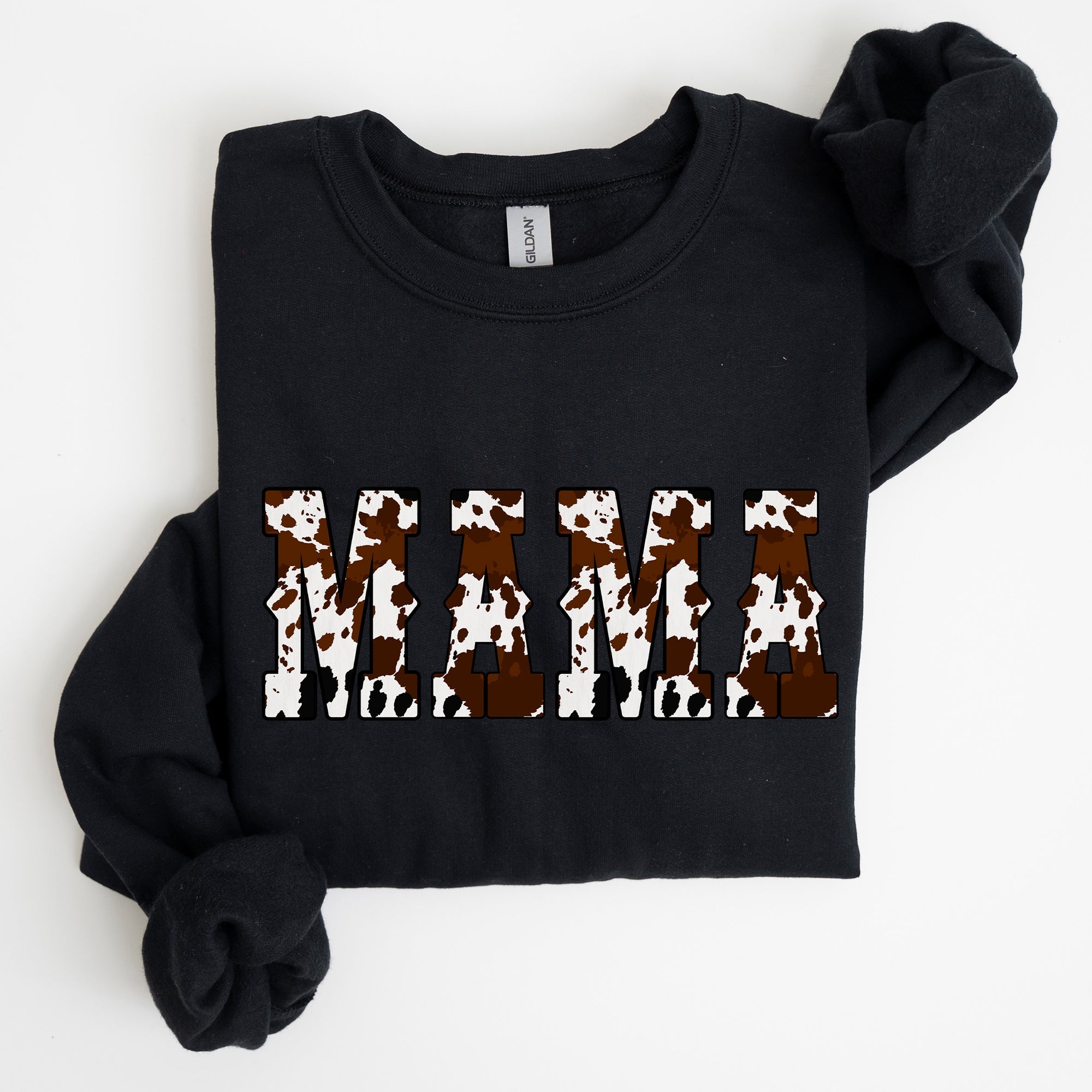Mama Cow Print Western Country Varsity Retro Vintage Heritage Classic Sweatshirt