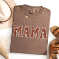 Mama Football Sports Game Day Big Game Touchdown Tailgate Party Comfort Colors Tee