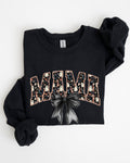 Mama Halloween Bow Ribbon Goth Spooky Witch Varsity Collegiate Graphic Sweatshirt