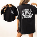 Mentally Stable Funny Skeleton Powerful Quote About Resilience And Dark Humor Comfort Colors Tee
