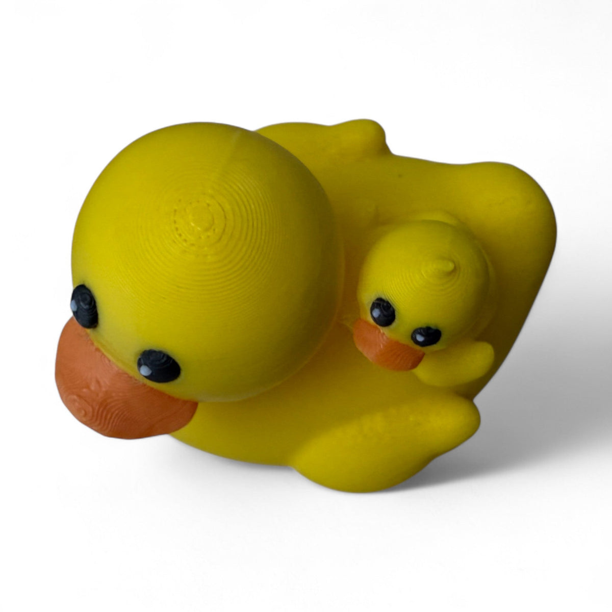 Mom Duck with Baby – 3D-Printed Duck Duo with Baby Riding on Her Back