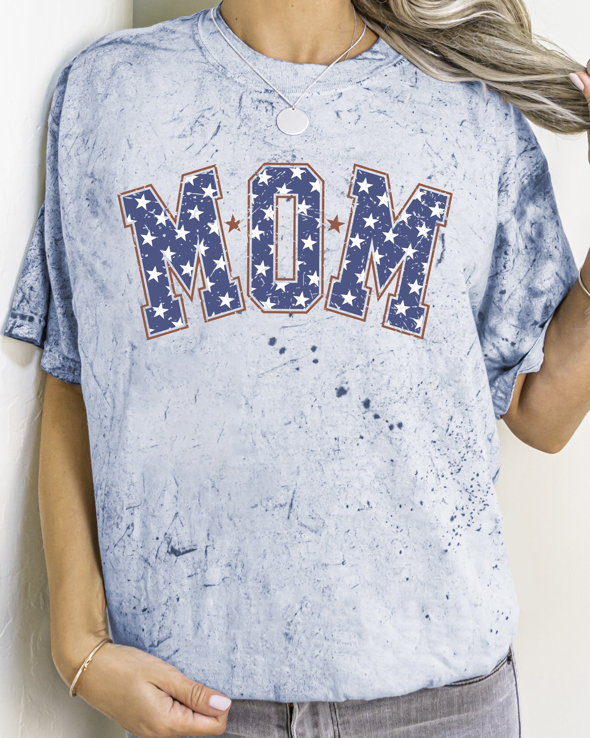 Mom USA Color Blast Limited Edition Patriotic Independence Day 4th Of July Comfort Colors Tee