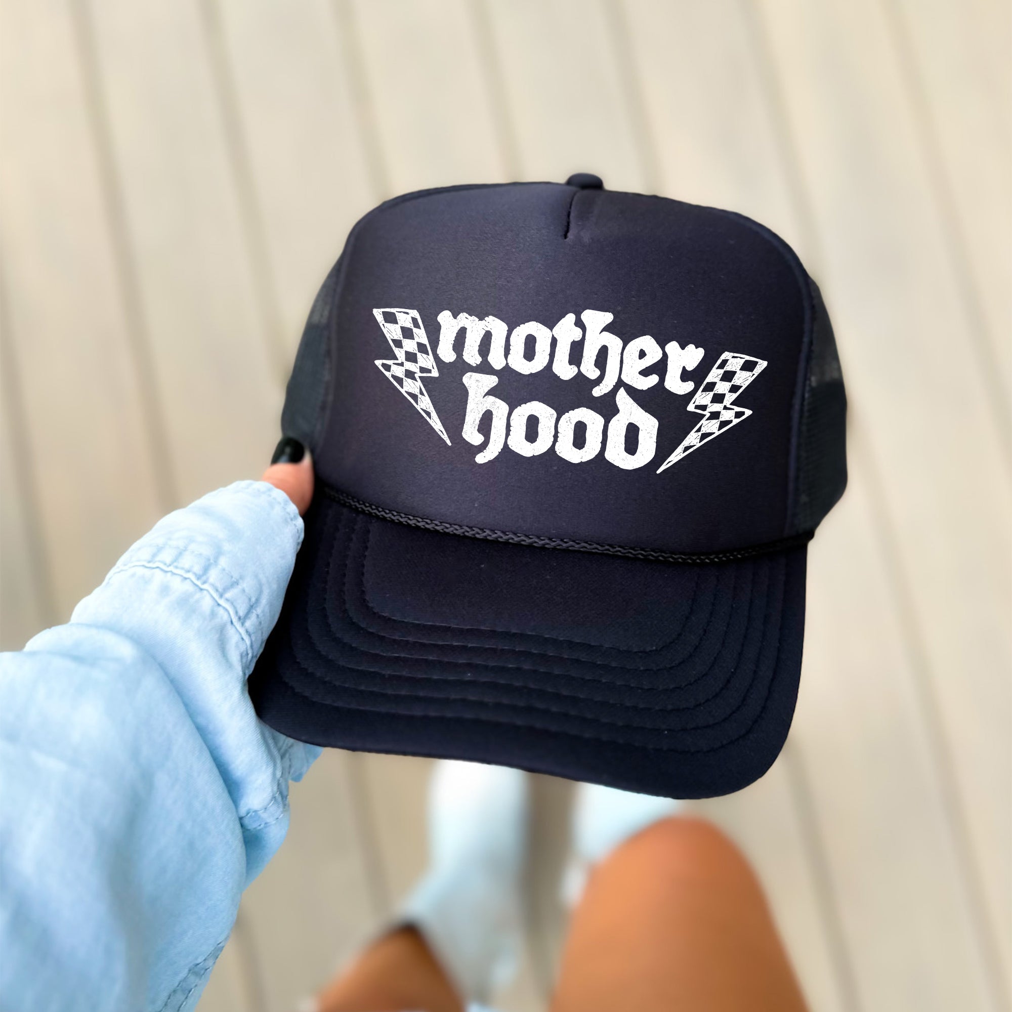 Mother Hood Lightning Bolt Sassy Funny Bold Statement For Bold Fashion Lovers Trucker Hat