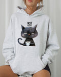 Not Today Cat Grumpy Coffee Funny Meme Edition Premium Cozy Ultra Plush Hooded Sweatshirt