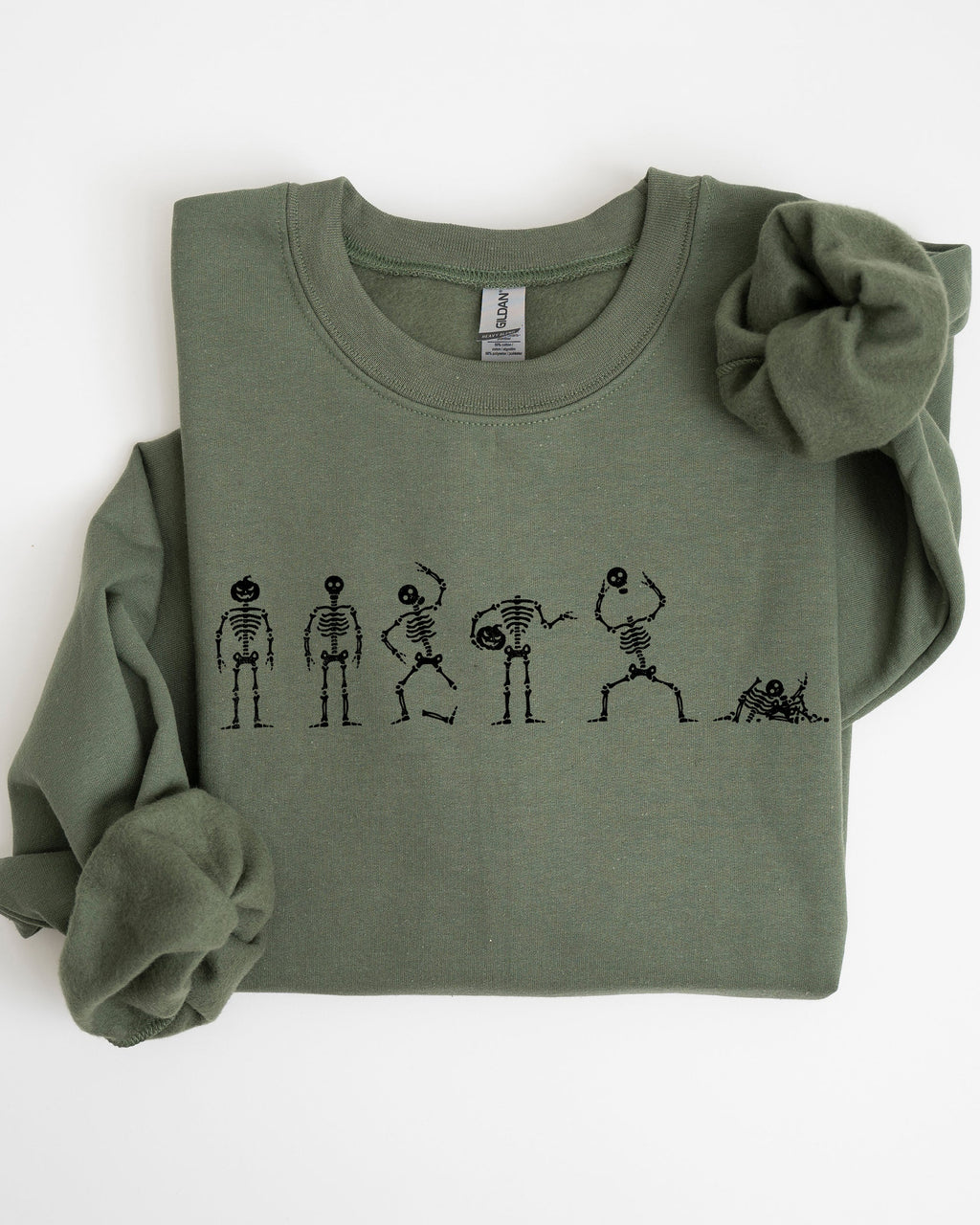 Dancing Skeletons Ghost Spooky Witch Halloween Costume Graphic Cozy Edition Sweatshirt